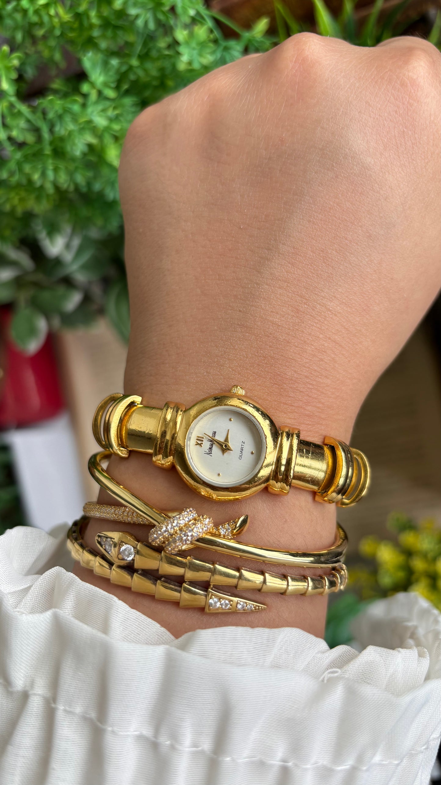 Vintage Neiman Marcus Watch in Gold Tone