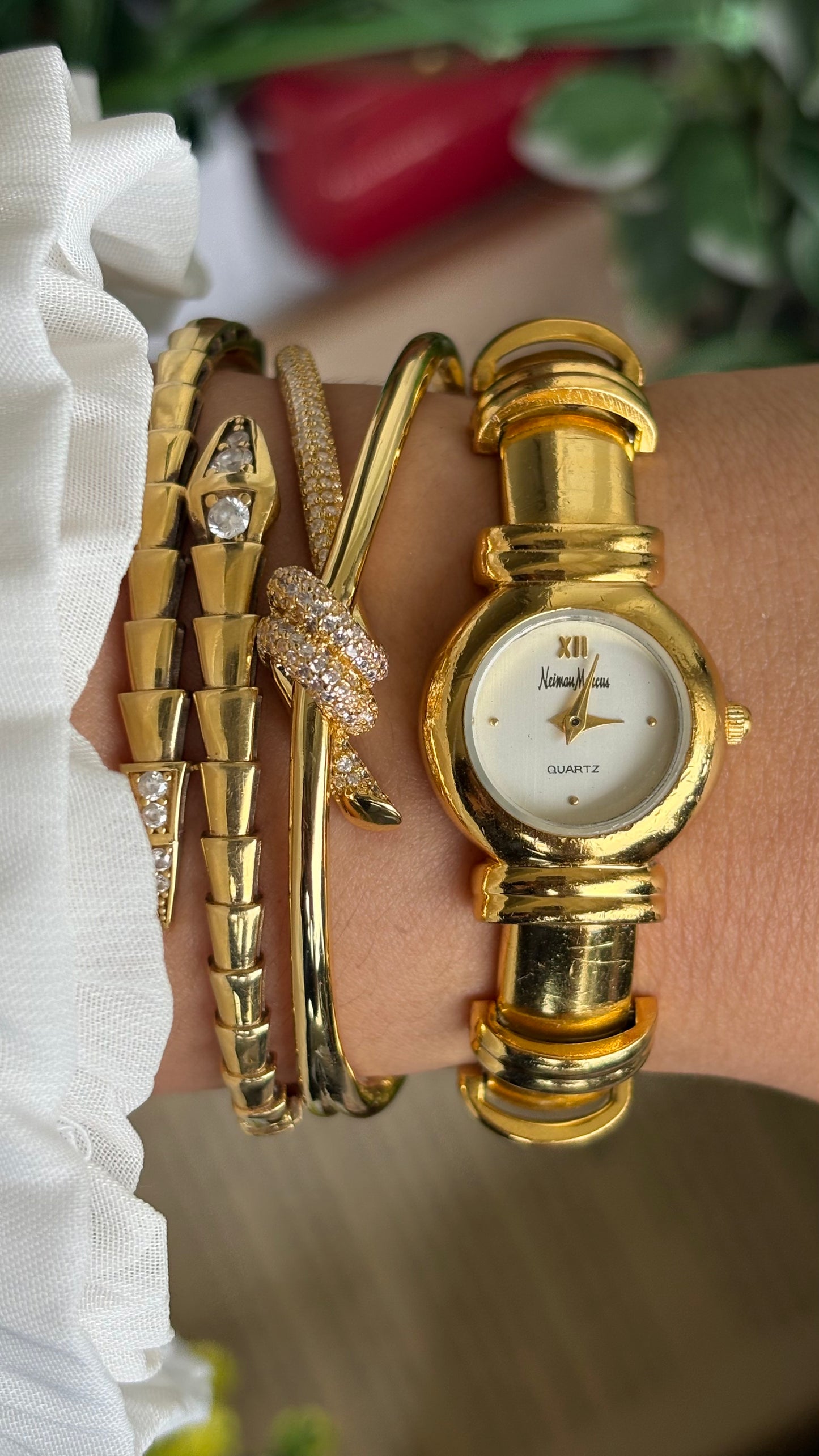 Vintage Neiman Marcus Watch in Gold Tone