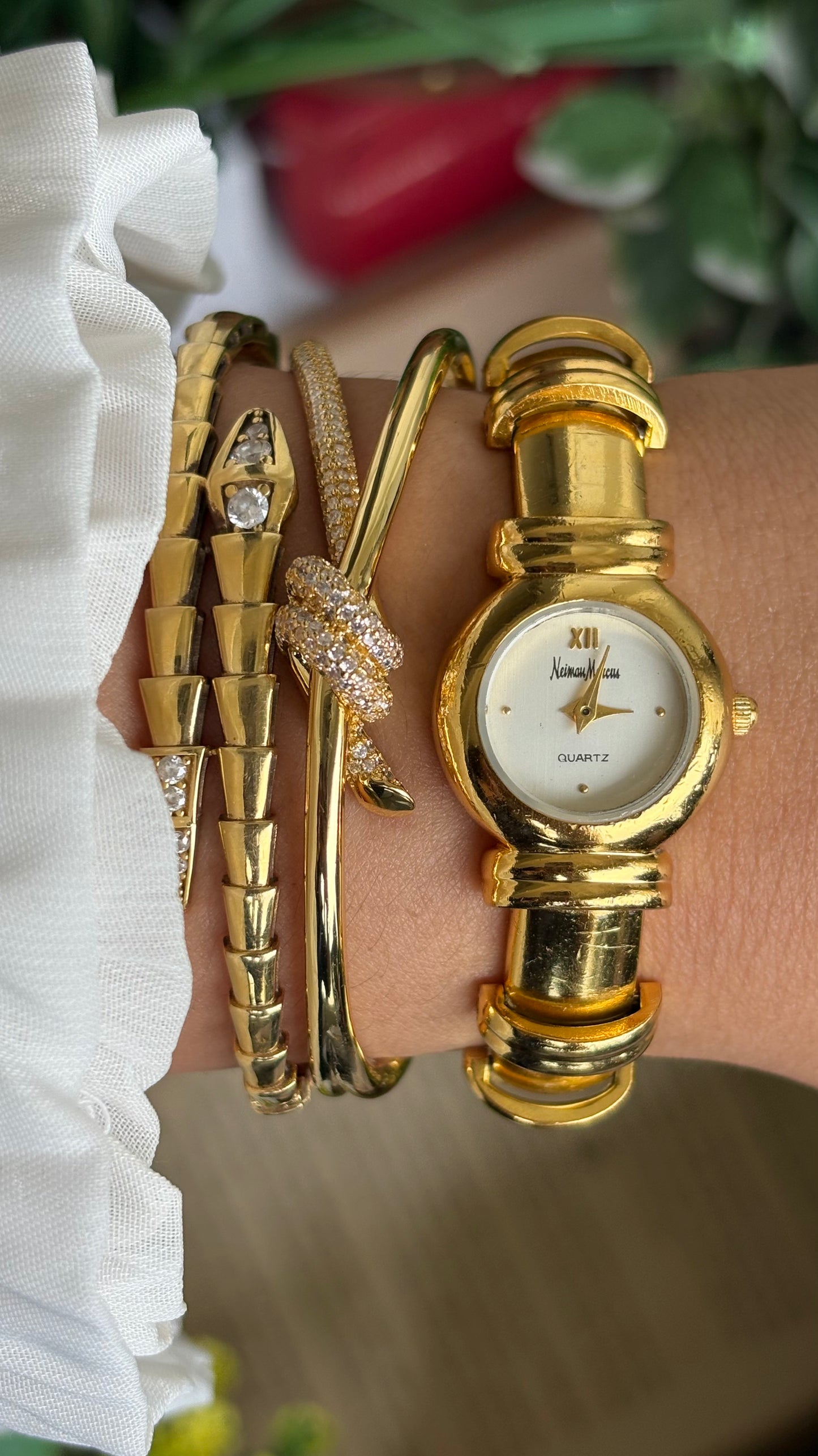 Vintage Neiman Marcus Watch in Gold Tone