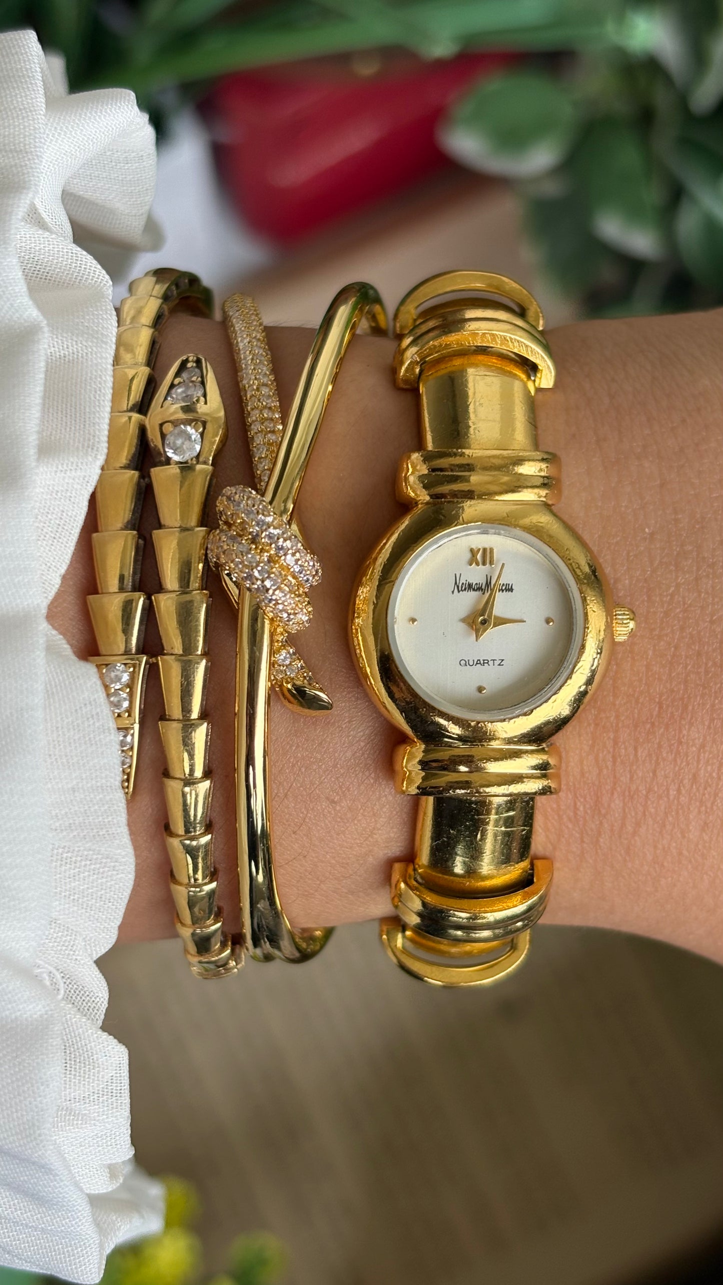 Vintage Neiman Marcus Watch in Gold Tone