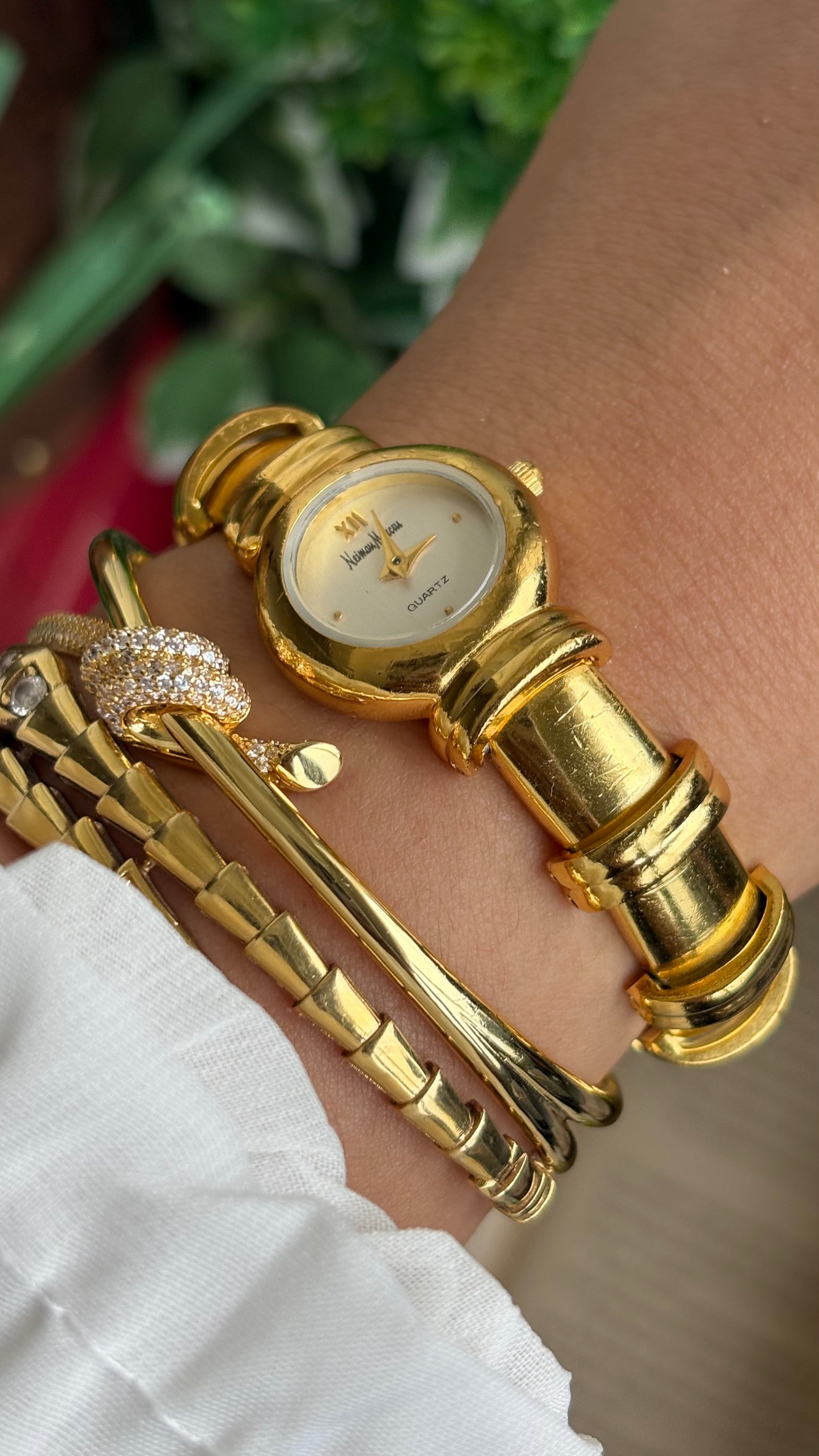 Vintage Neiman Marcus Watch in Gold Tone