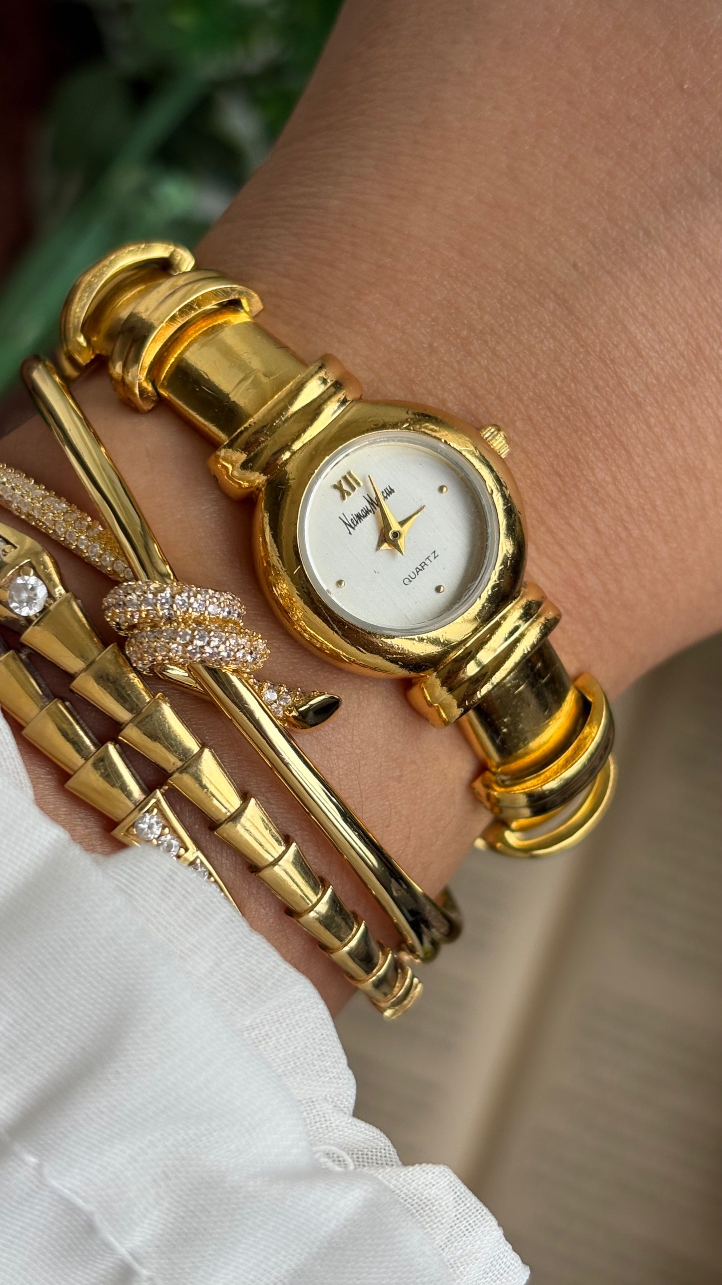 Vintage Neiman Marcus Watch in Gold Tone
