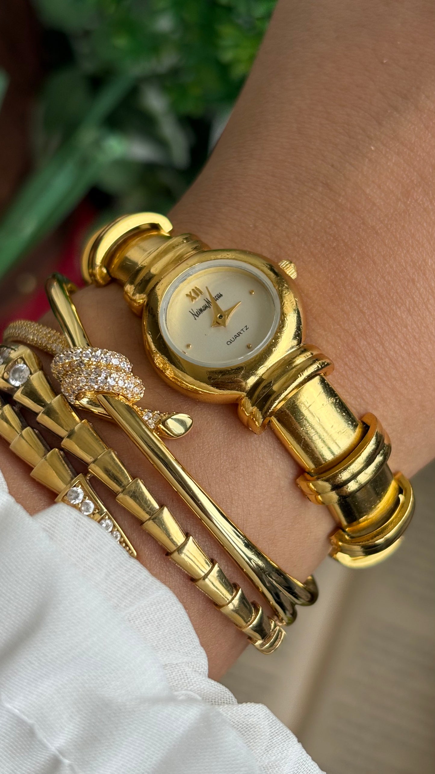 Vintage Neiman Marcus Watch in Gold Tone