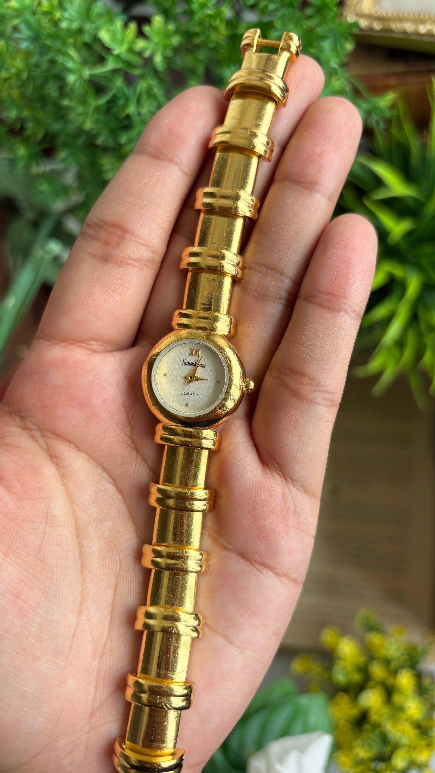 Vintage Neiman Marcus Watch in Gold Tone