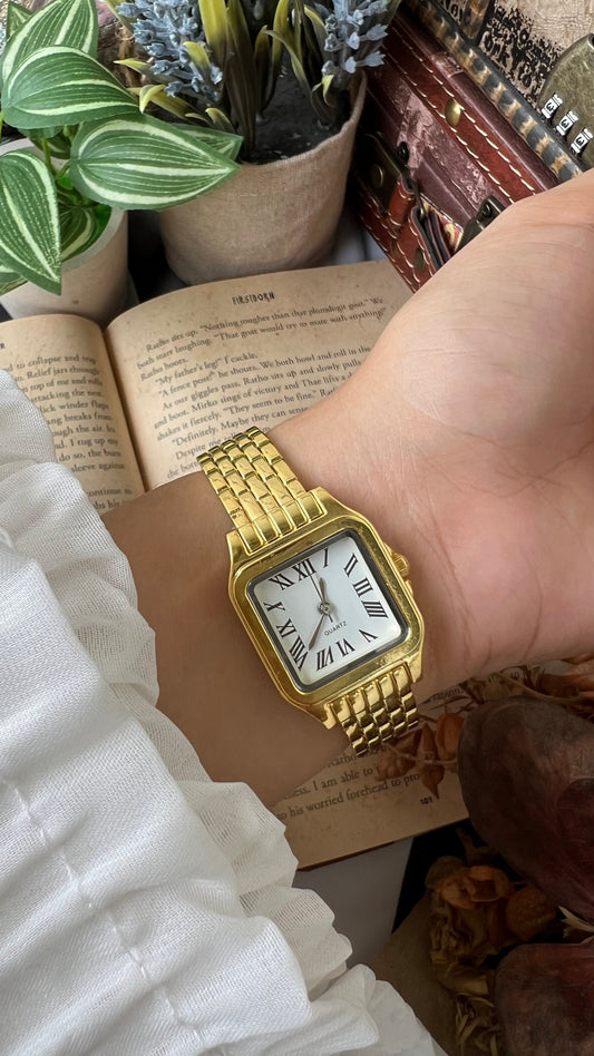 Accutime Tank Cuff Vintage Watch (Cartier Panthere Inspired)