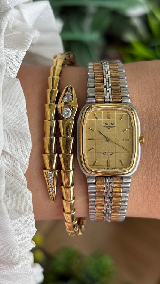 Vintage Dainty Longines Classic Women’s Dress Watch in Two-Tone with Original Box and Extra Links
