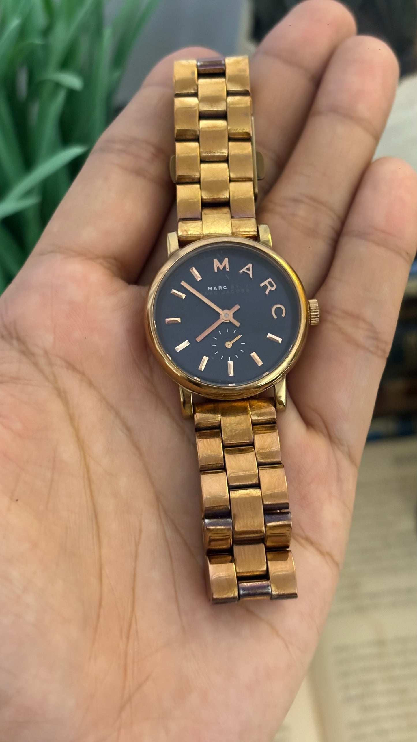 Vintage Marc by Marc Jacobs Henry Watch with Gold Tone Link Bracelet