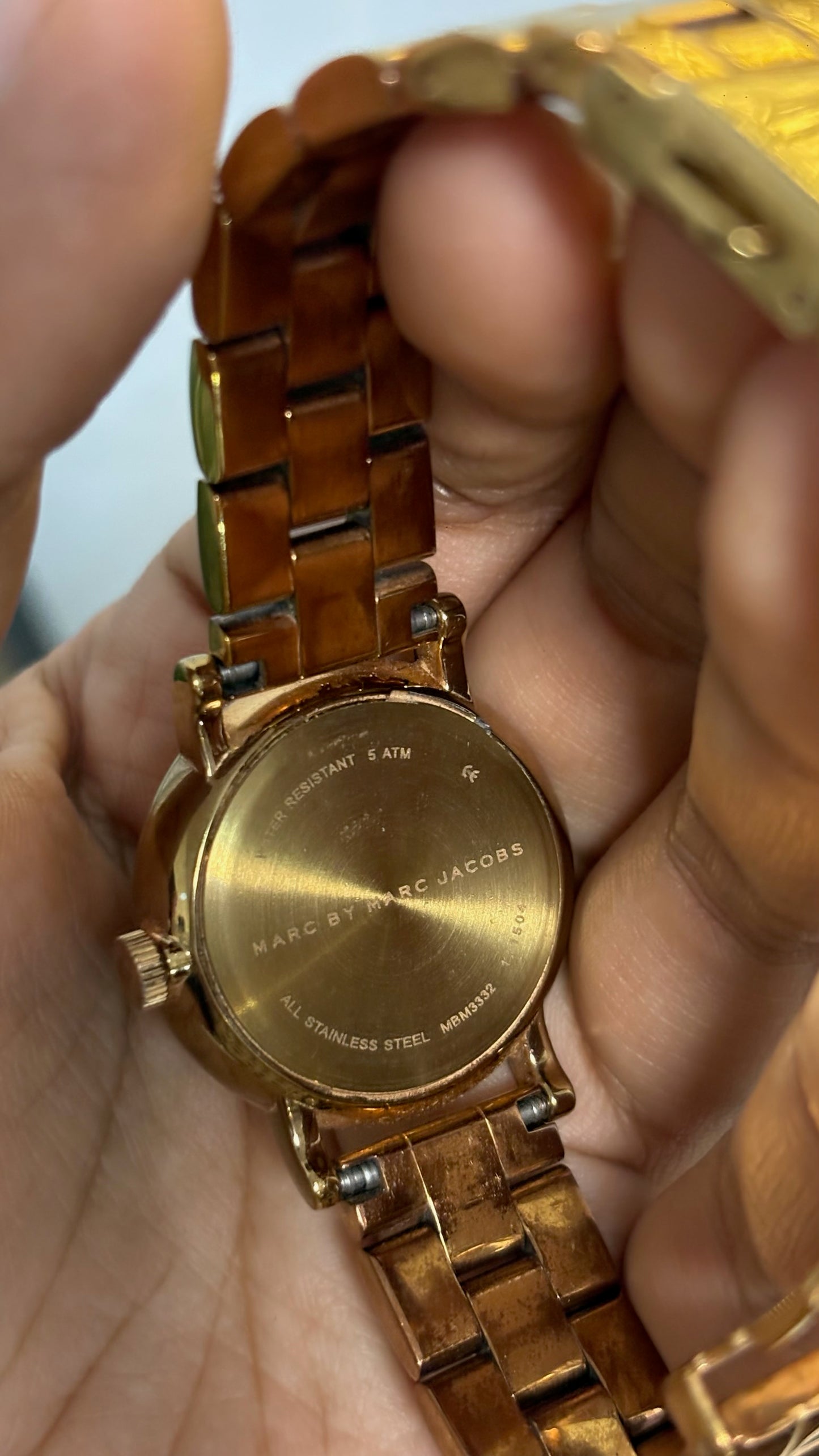 Vintage Marc by Marc Jacobs Henry Watch with Gold Tone Link Bracelet