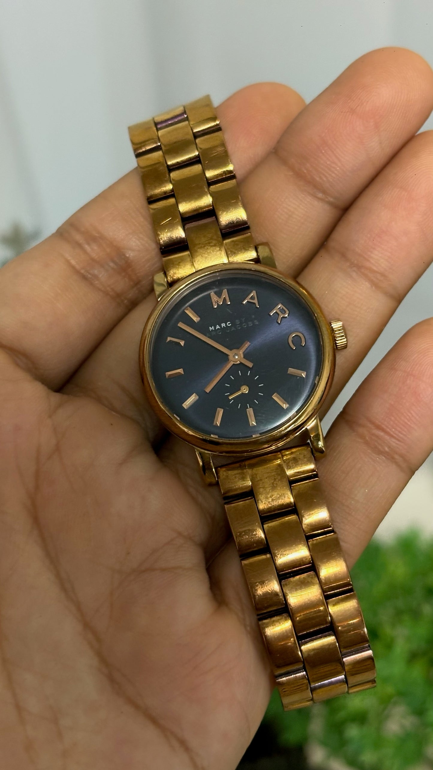 Vintage Marc by Marc Jacobs Henry Watch with Gold Tone Link Bracelet
