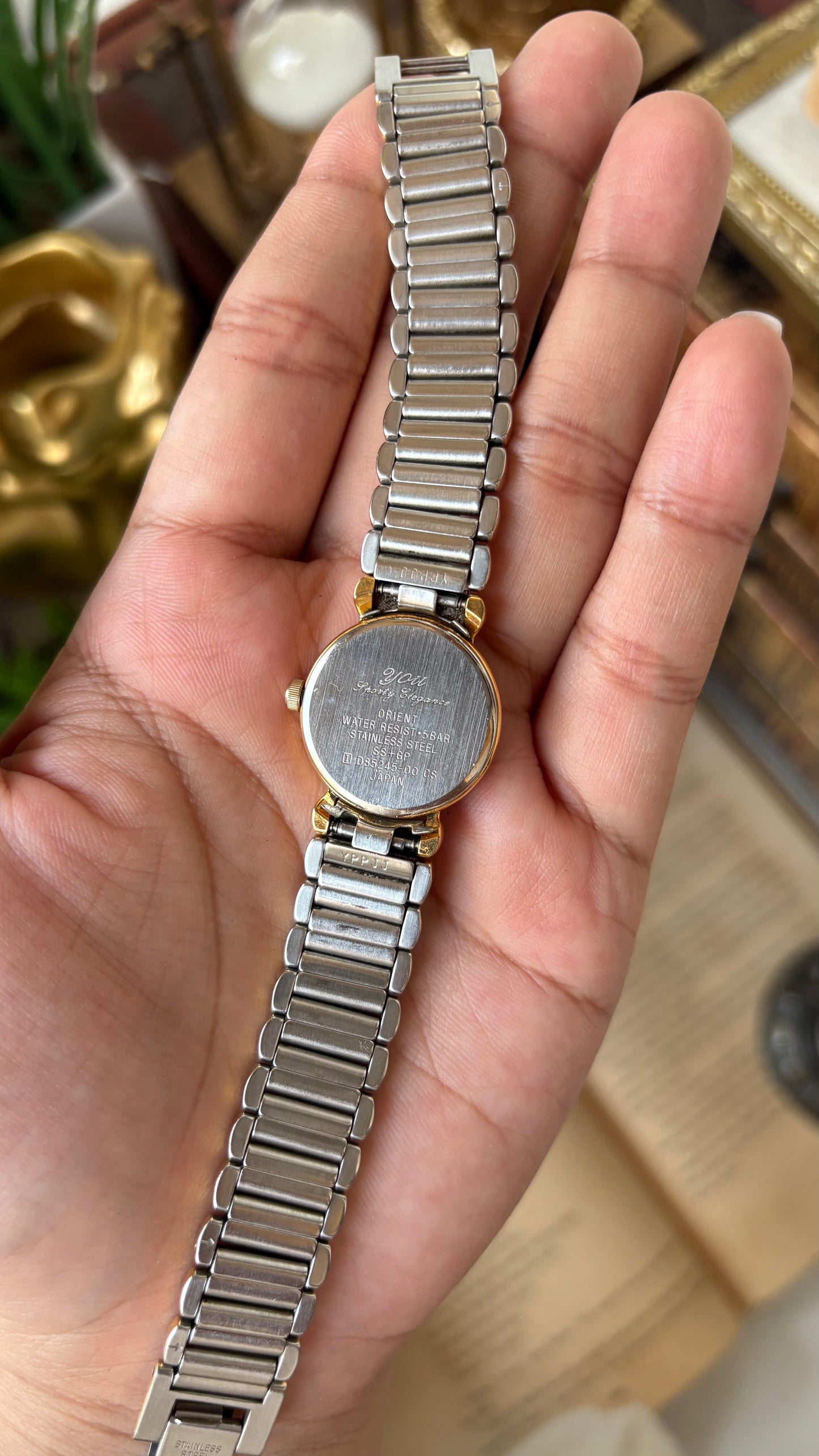 Vintage YOU Sporty Elegance by Orient Japan Classic Watch in Two-Tone Cream Dial Quartz