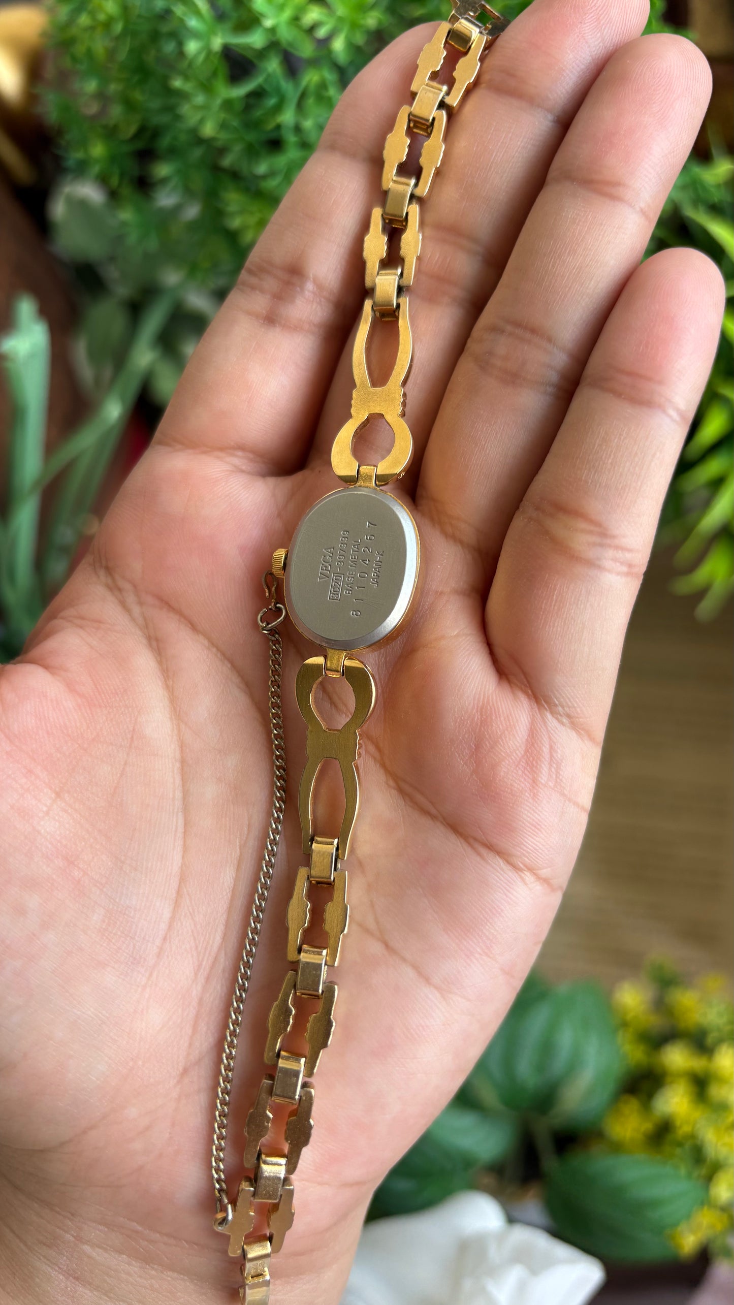 Vintage Vega Citizen Watch in Gold Tone Oval Face