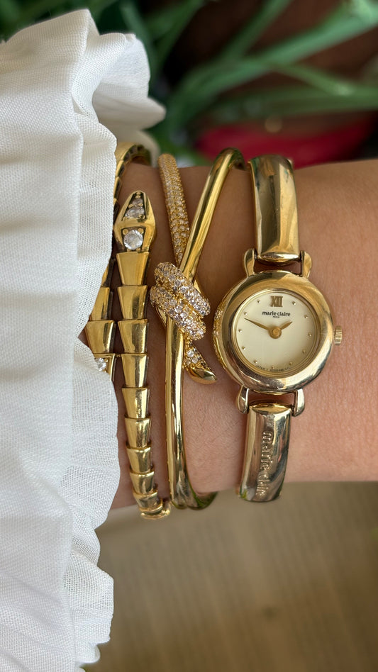 Vintage Marie Claire Watch in Gold Tone
