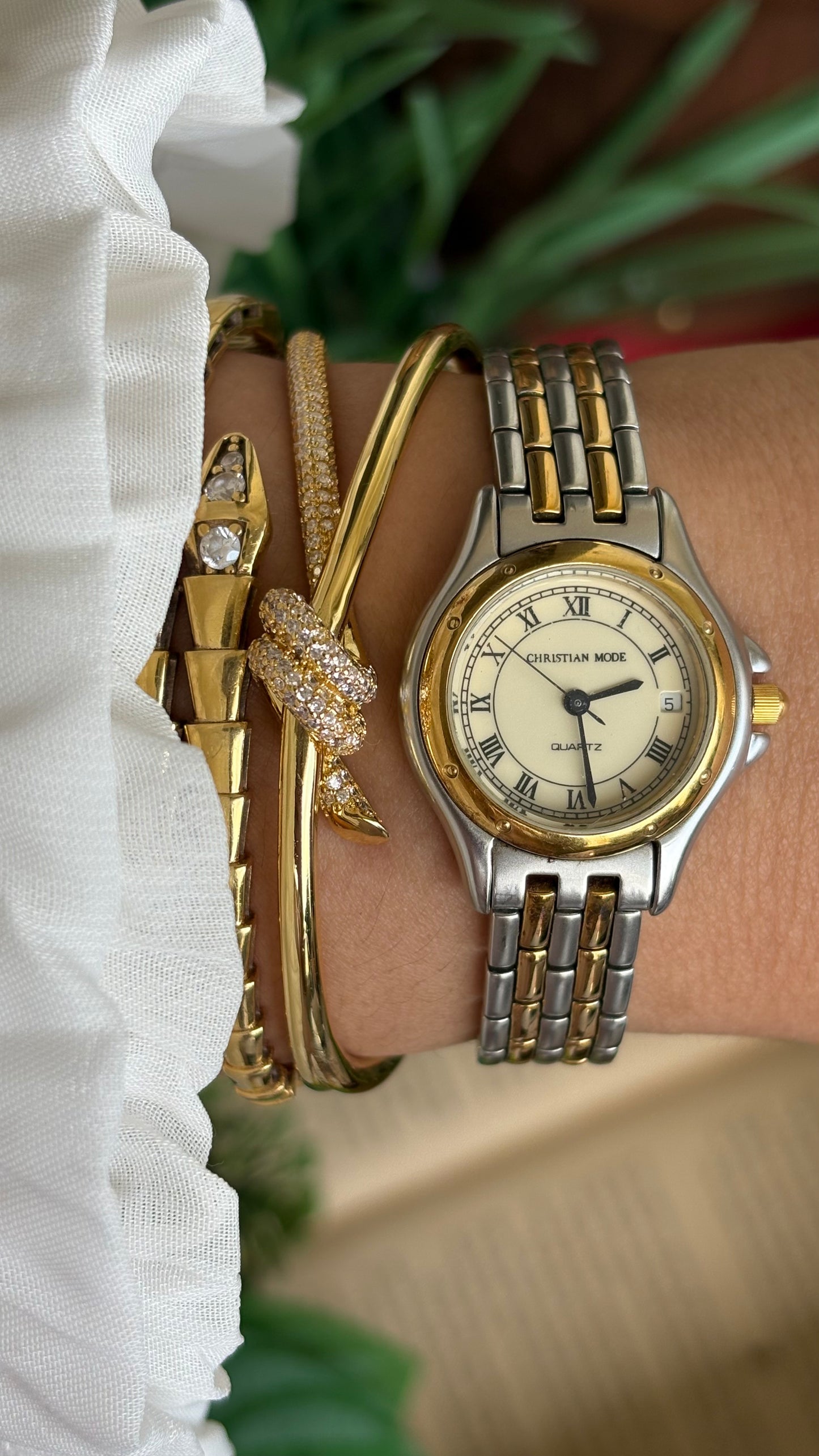 Vintage Christian Mode Watch in Two-Tone