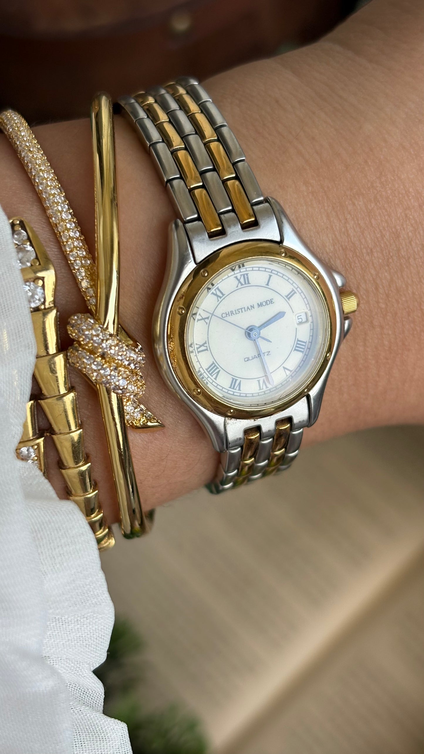 Vintage Christian Mode Watch in Two-Tone