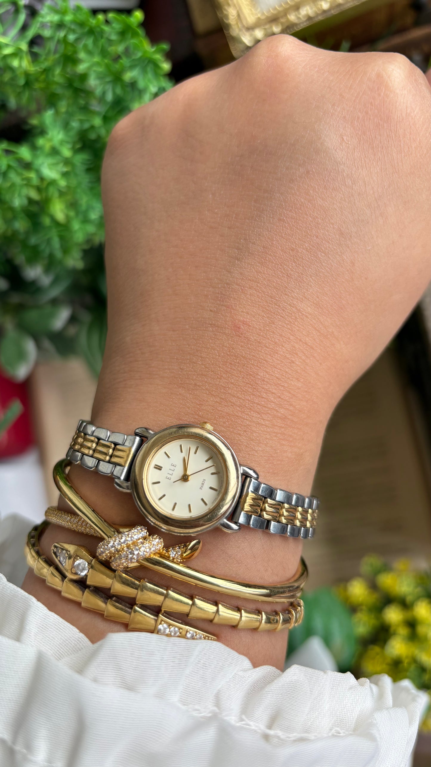 Vintage Elle Paris Watch in Two-Tone