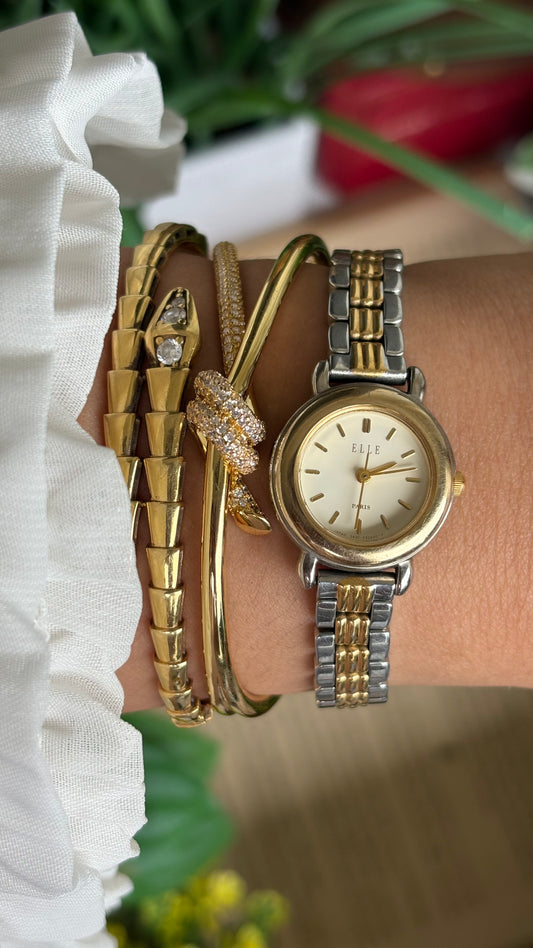Vintage Elle Paris Watch in Two-Tone