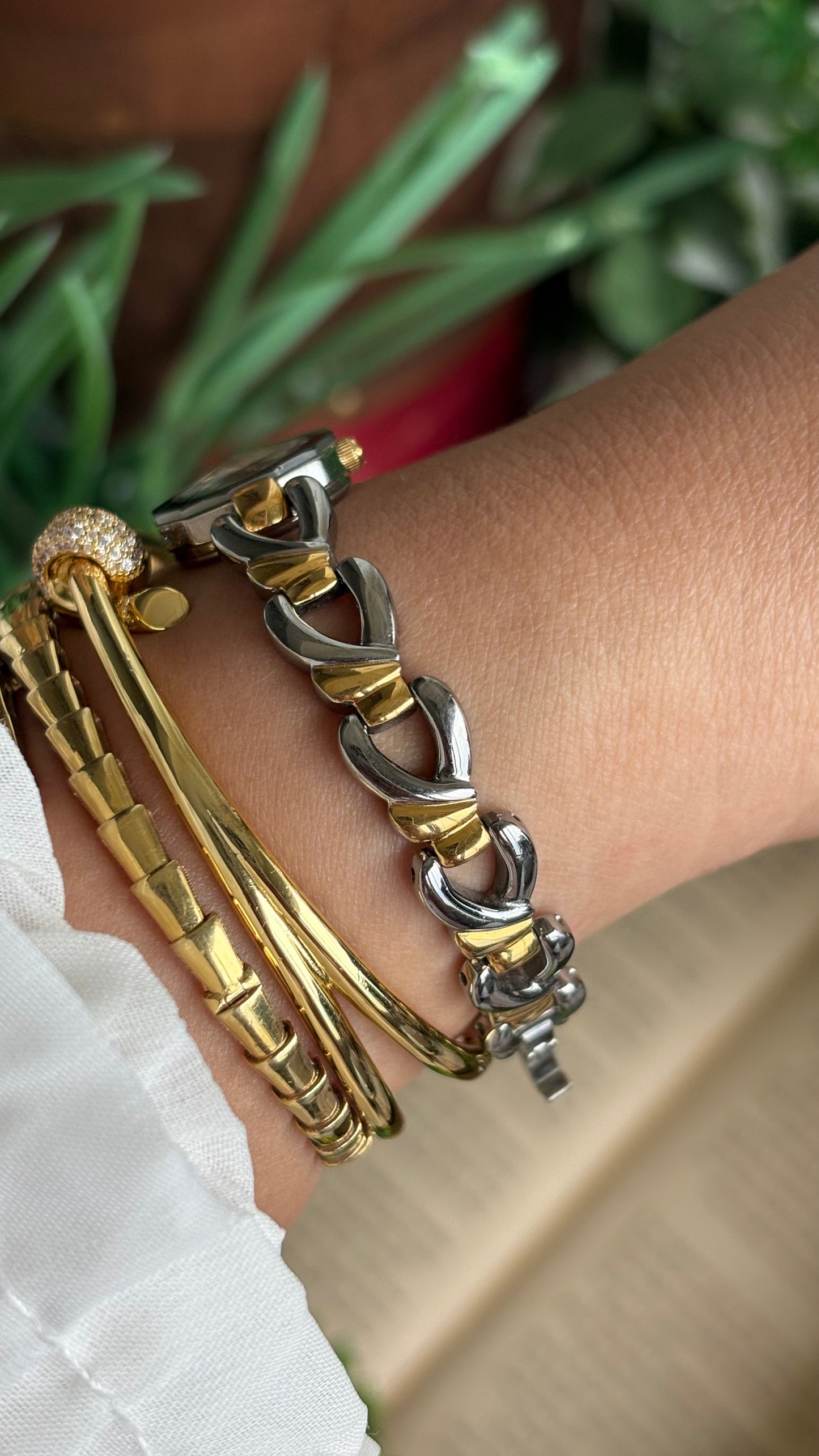 Vintage La Rochelle Super Dainty Bracelet Watch in Two-Tone