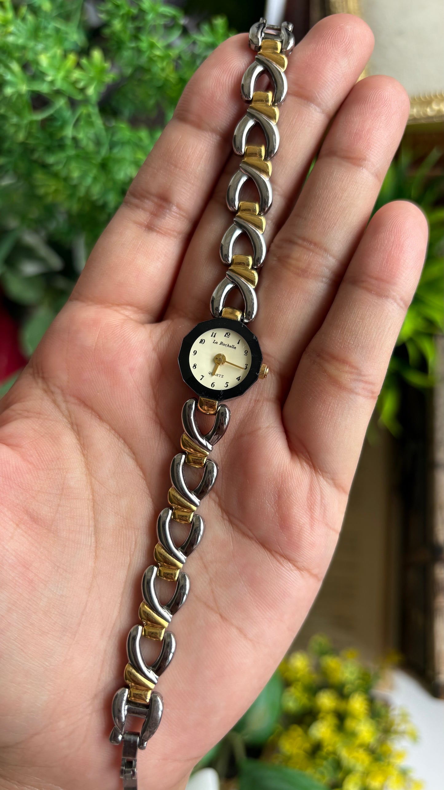 Vintage La Rochelle Super Dainty Bracelet Watch in Two-Tone