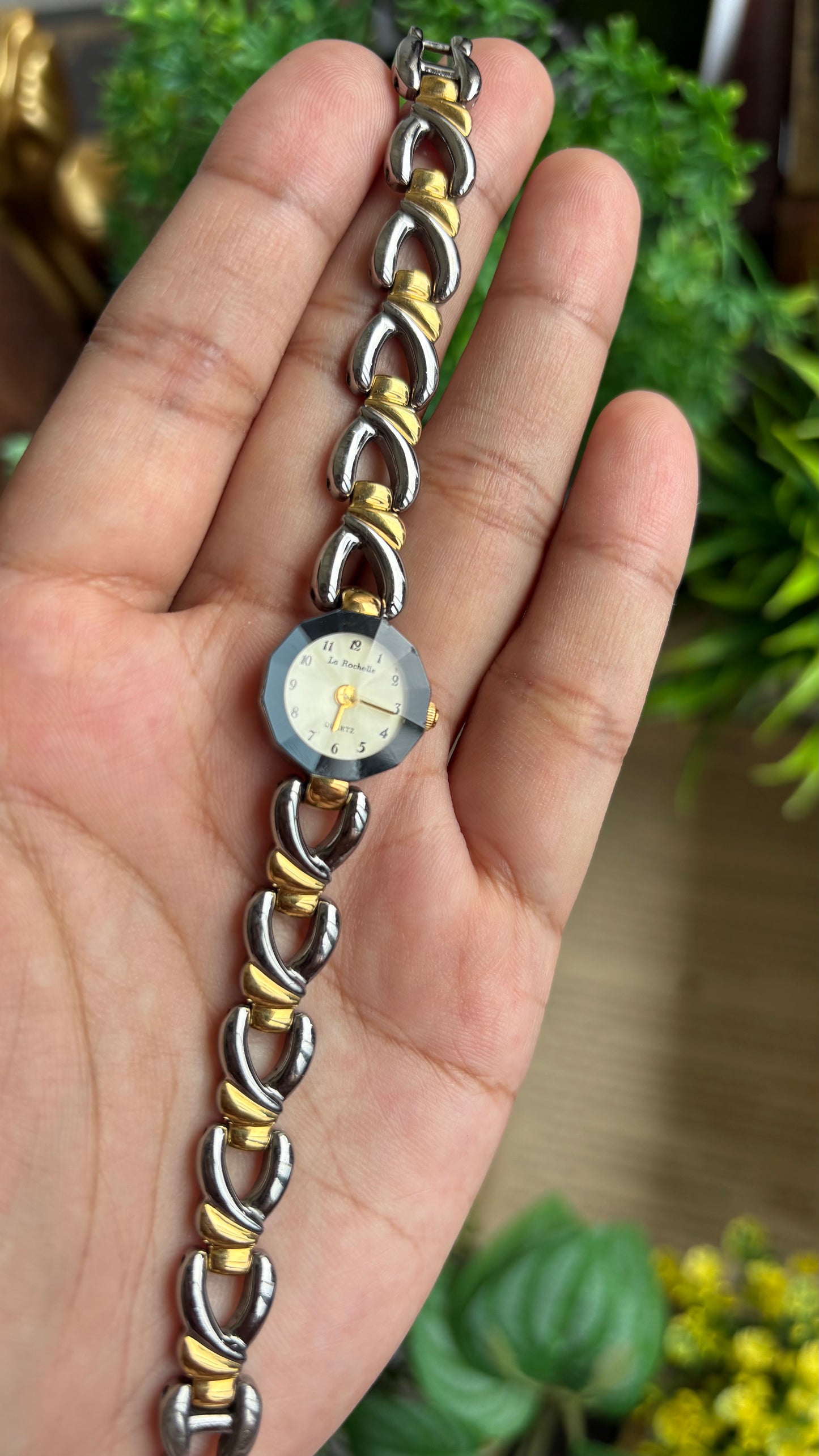 Vintage La Rochelle Super Dainty Bracelet Watch in Two-Tone