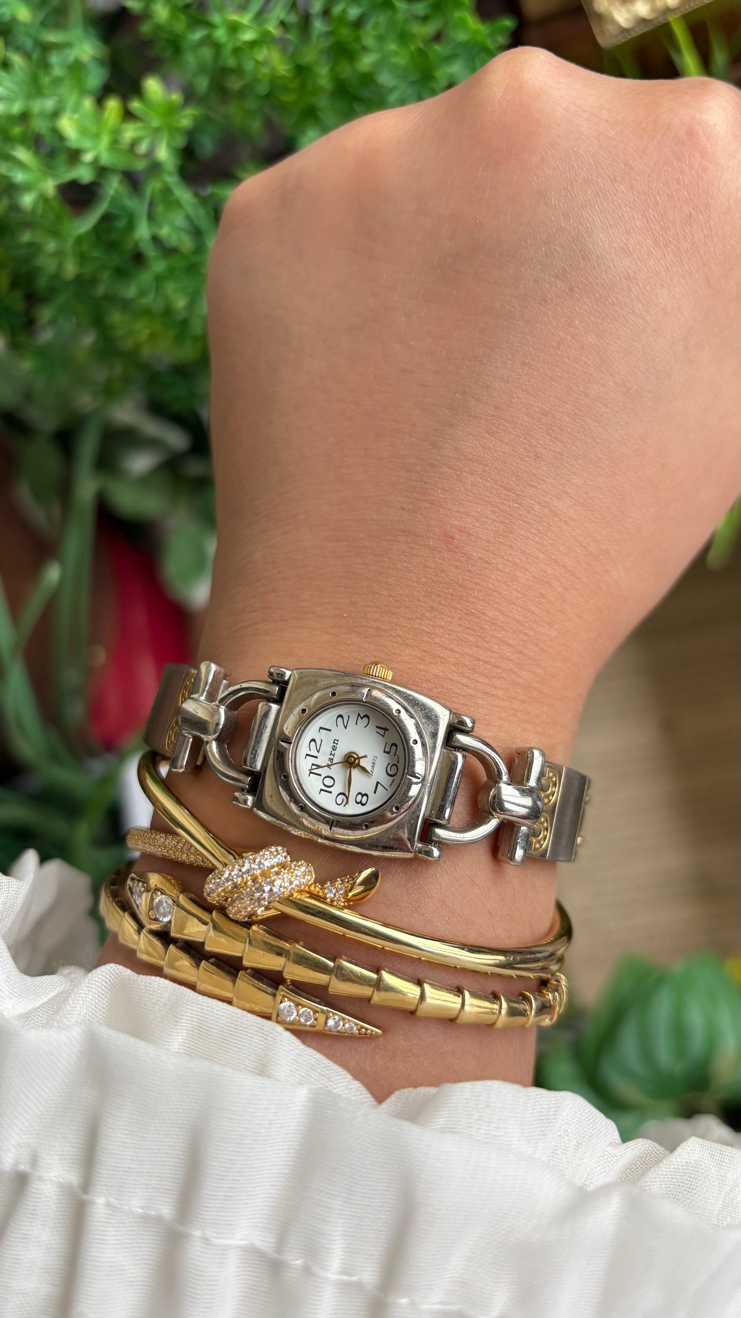 Vintage Karen Watch in Two-Tone Gucci Style