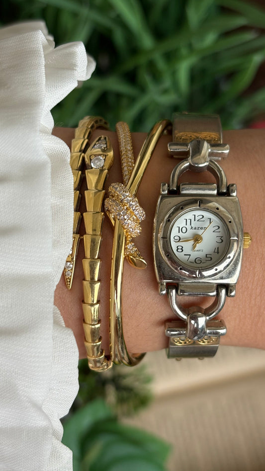 Vintage Karen Watch in Two-Tone Gucci Style
