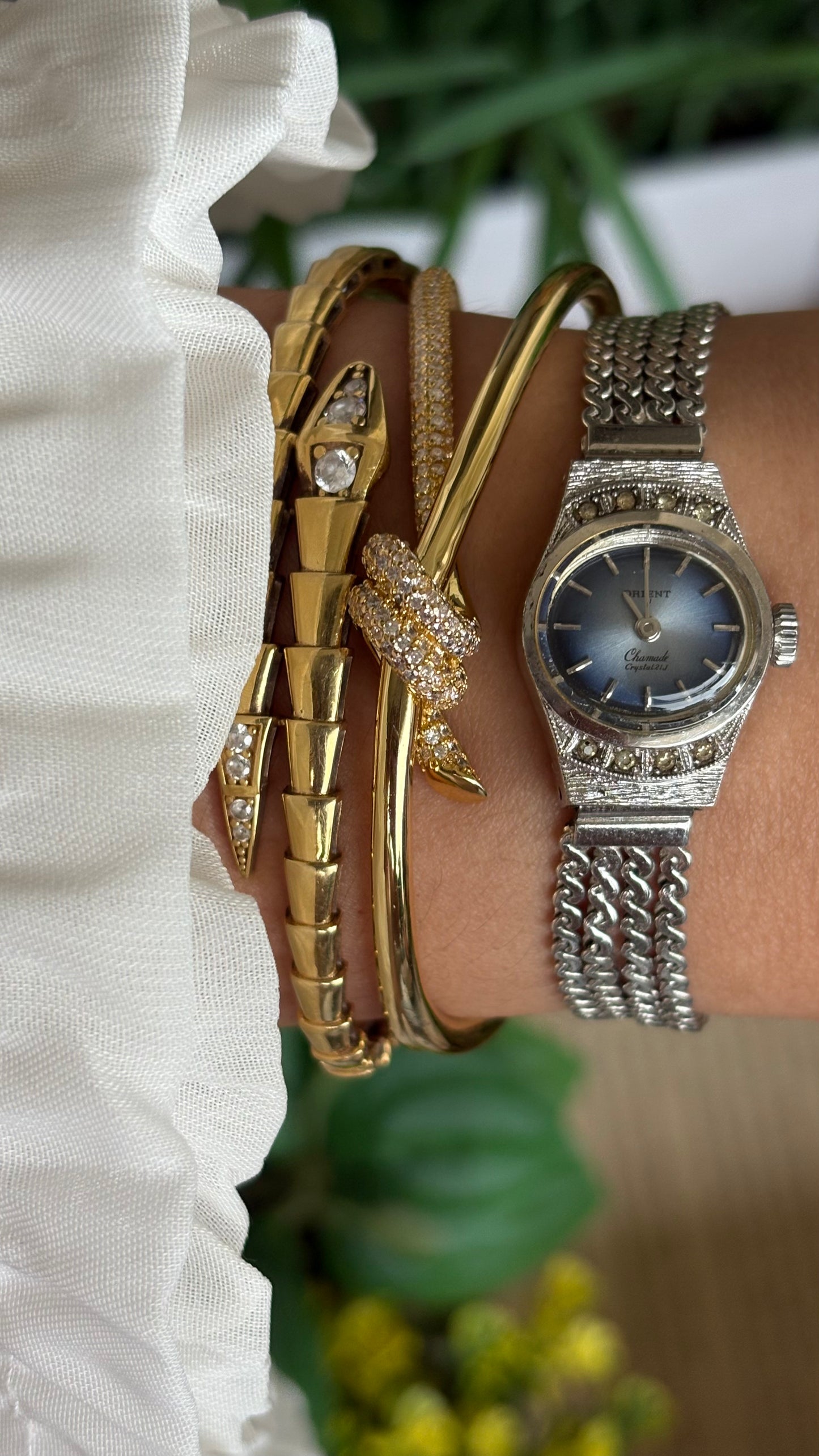 Vintage Orient by Seiko Watch in Silver Tone