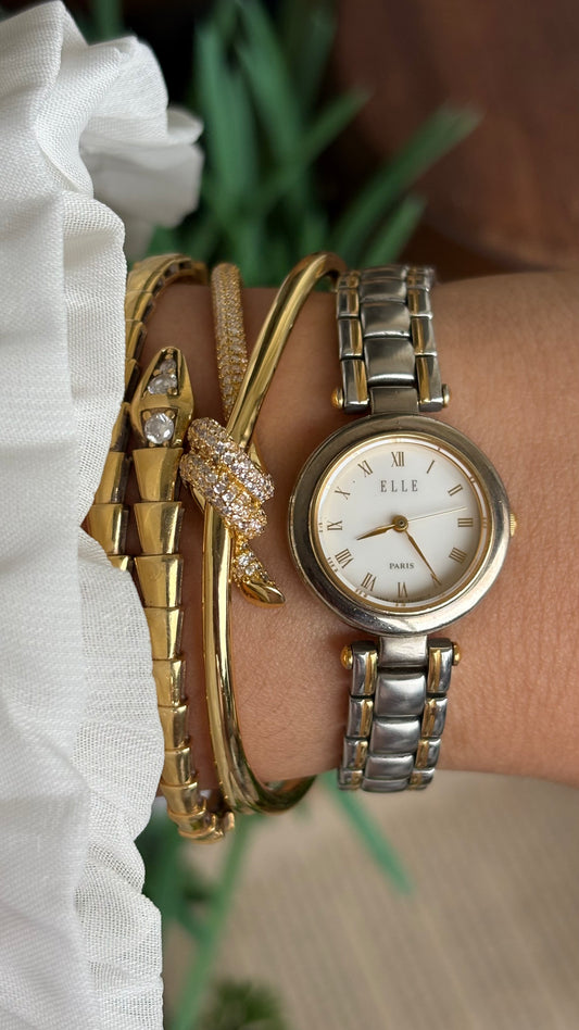Vintage Elle Paris Watch in Two-Tone