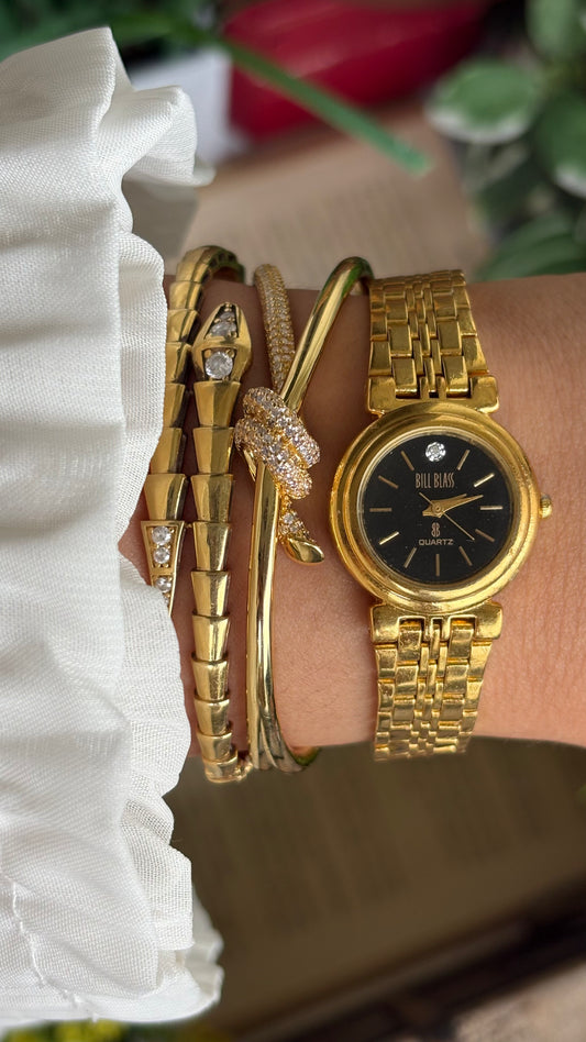 Vintage Bill Blass Watch in Gold Tone