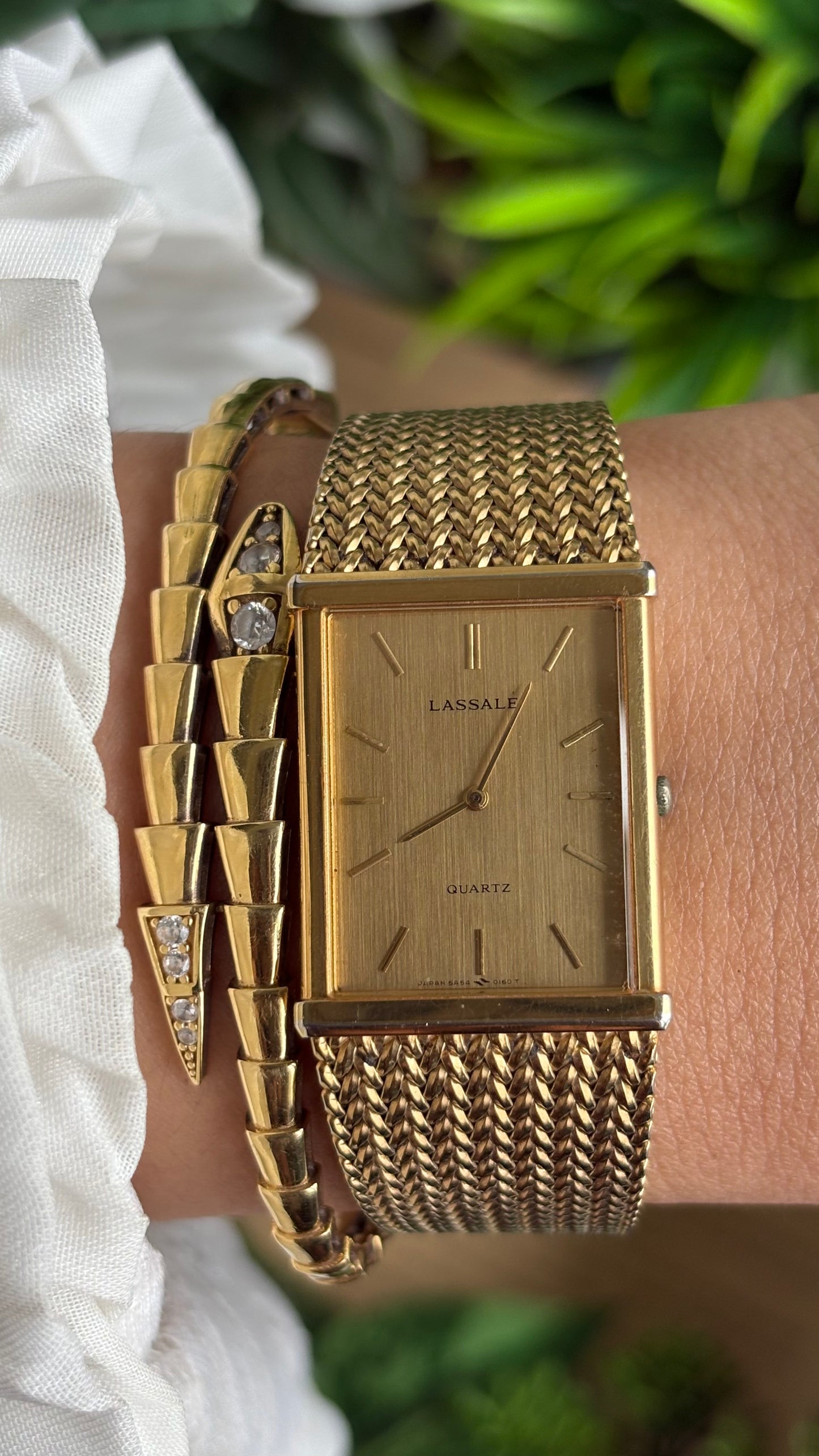 Extremely Rare Vintage Seiko Lassale Dress Watch in Gold Tone