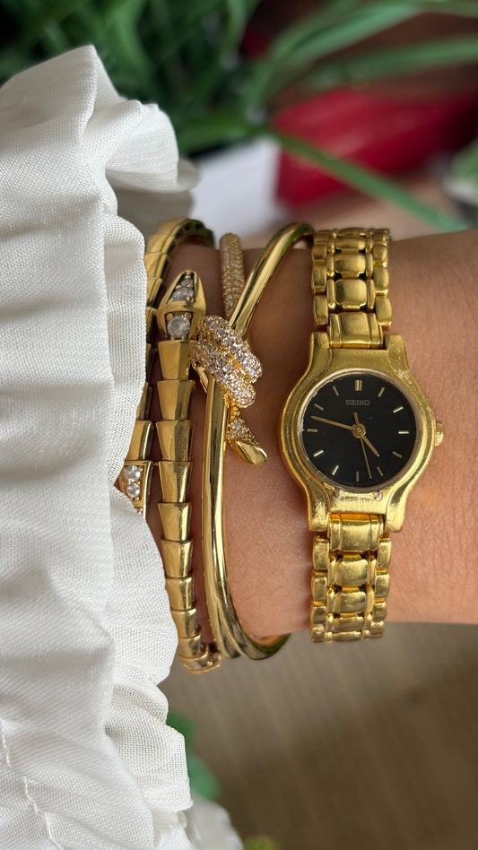 Vintage Seiko Watch in Gold Tone