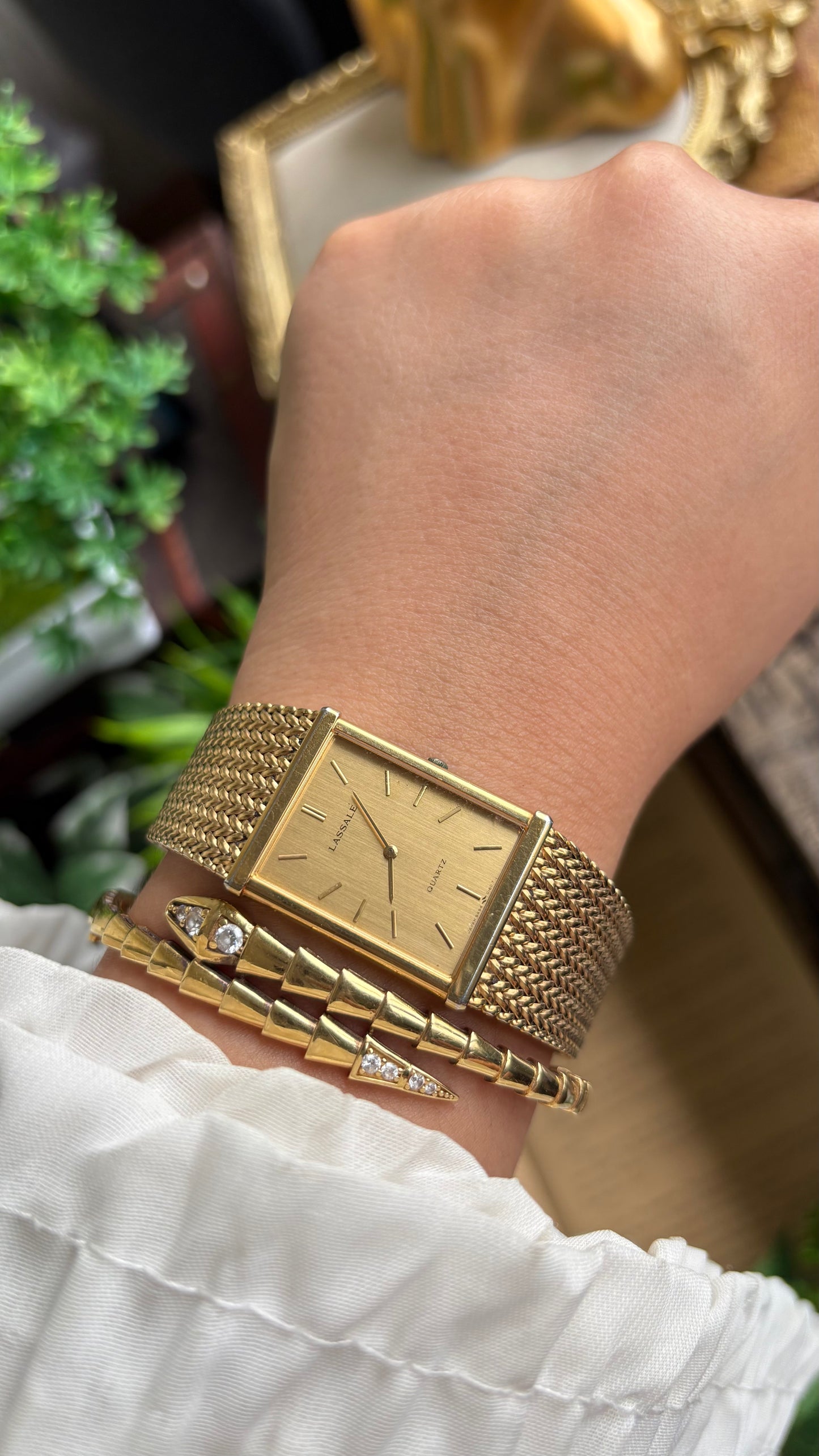 Extremely Rare Vintage Seiko Lassale Dress Watch in Gold Tone