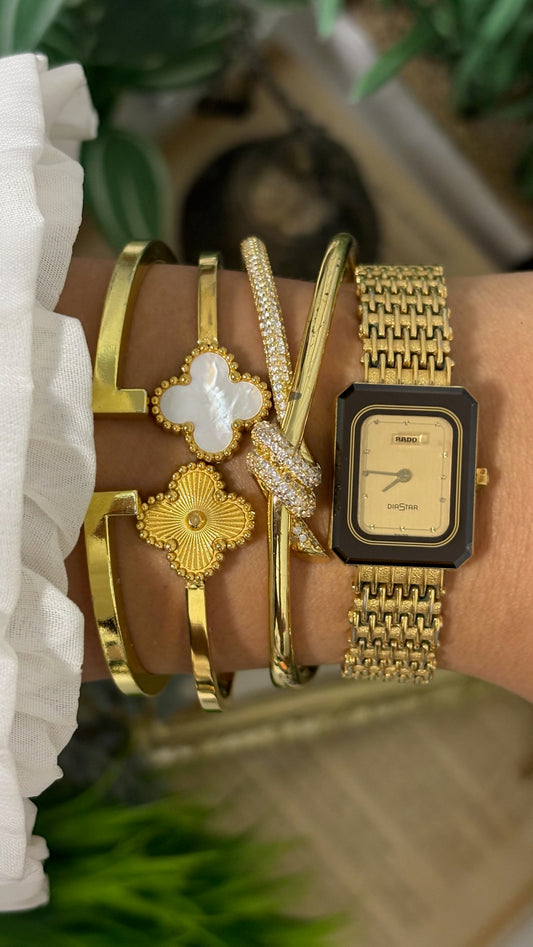 Rare Vintage Rado Diastar Mini Tank Dress Watch in Gold Tone Quartz