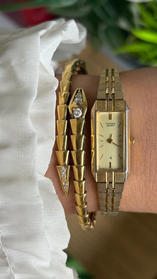 Vintage Citizen Slim Watch in Gold Tone