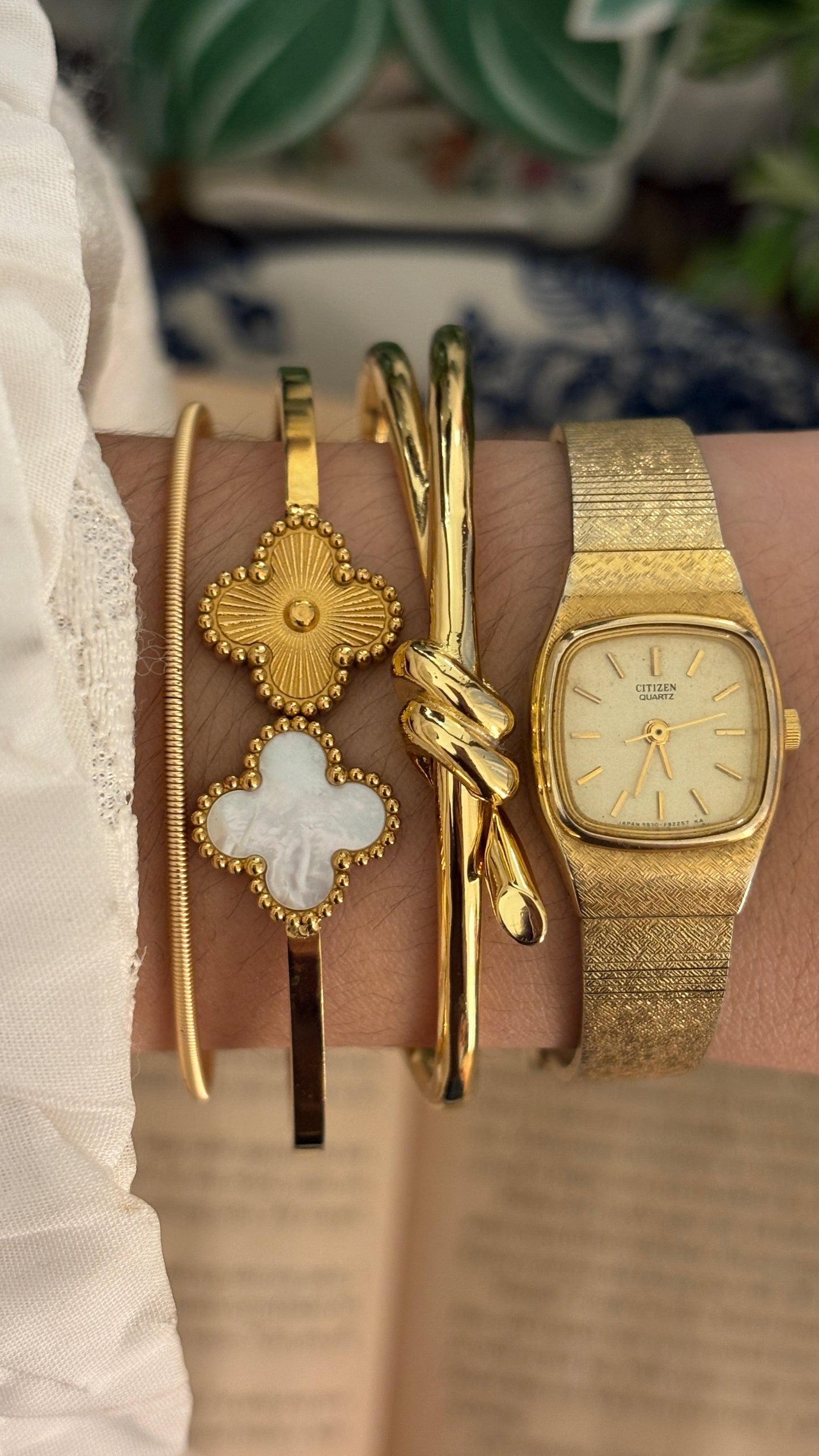 Vintage Citizen Mini Tank Dress Watch in Gold Tone Quartz