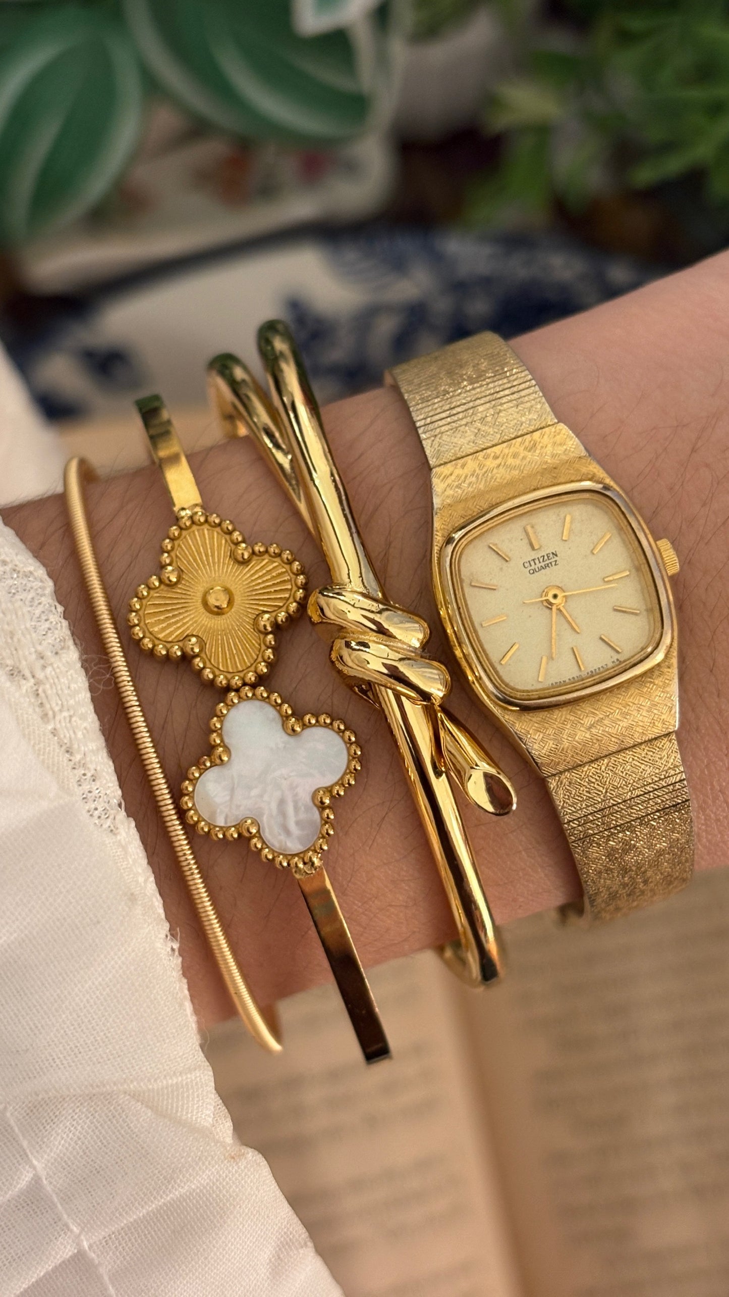 Vintage Citizen Mini Tank Dress Watch in Gold Tone Quartz