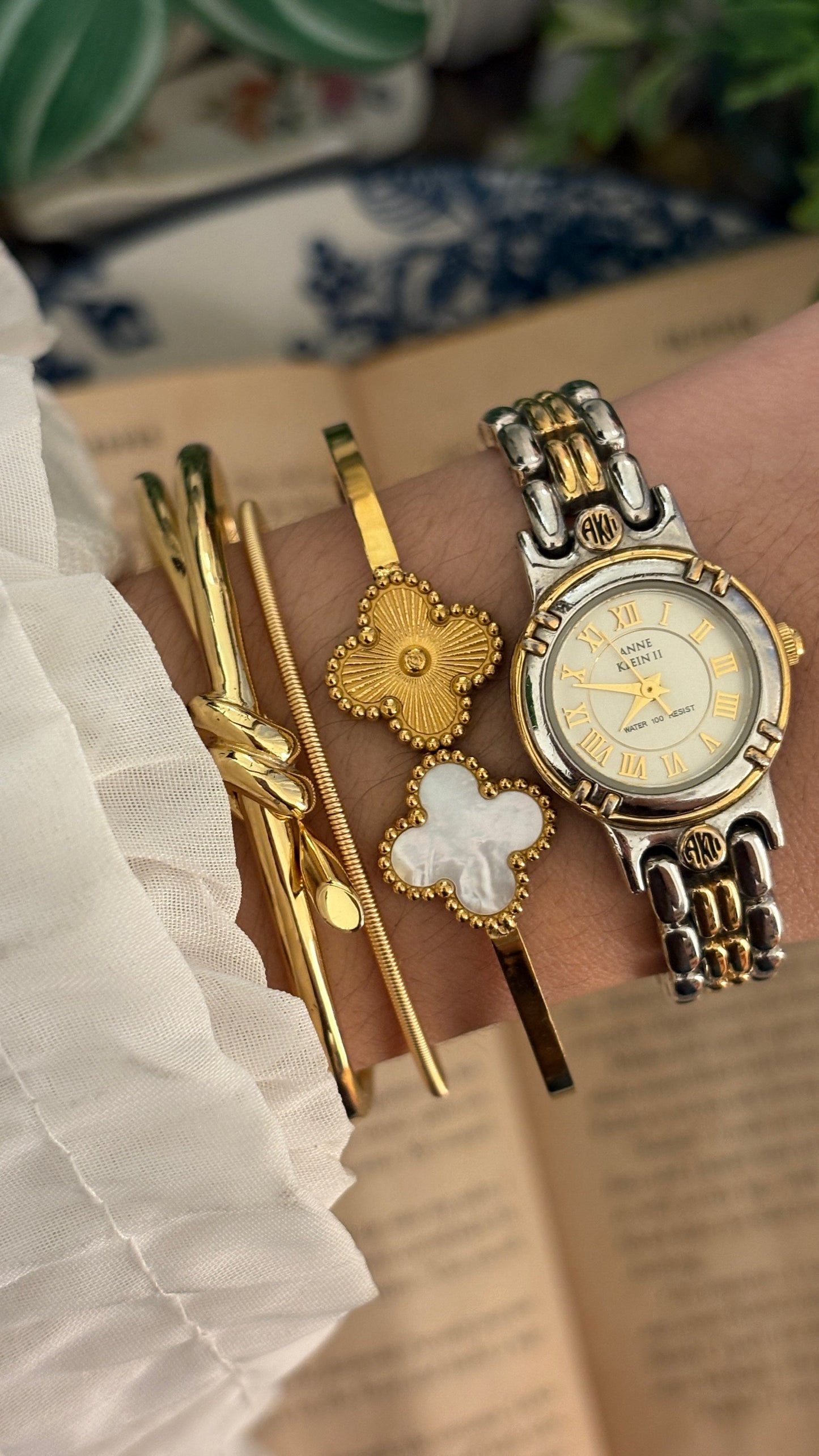 Vintage Anne Klein Classic Watch in Two-Tone Quartz