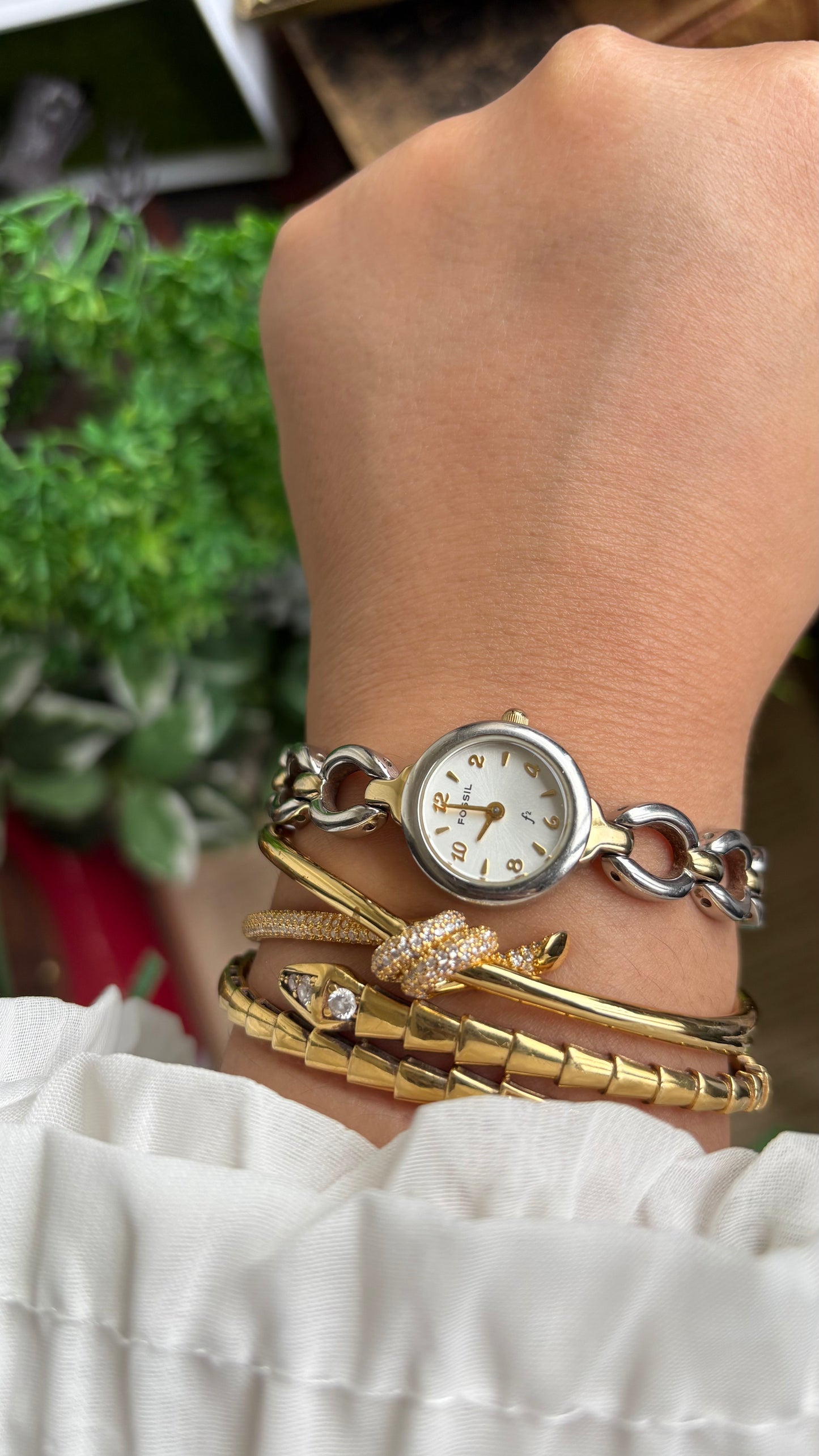 Vintage Fossil Watch in Two-Tone