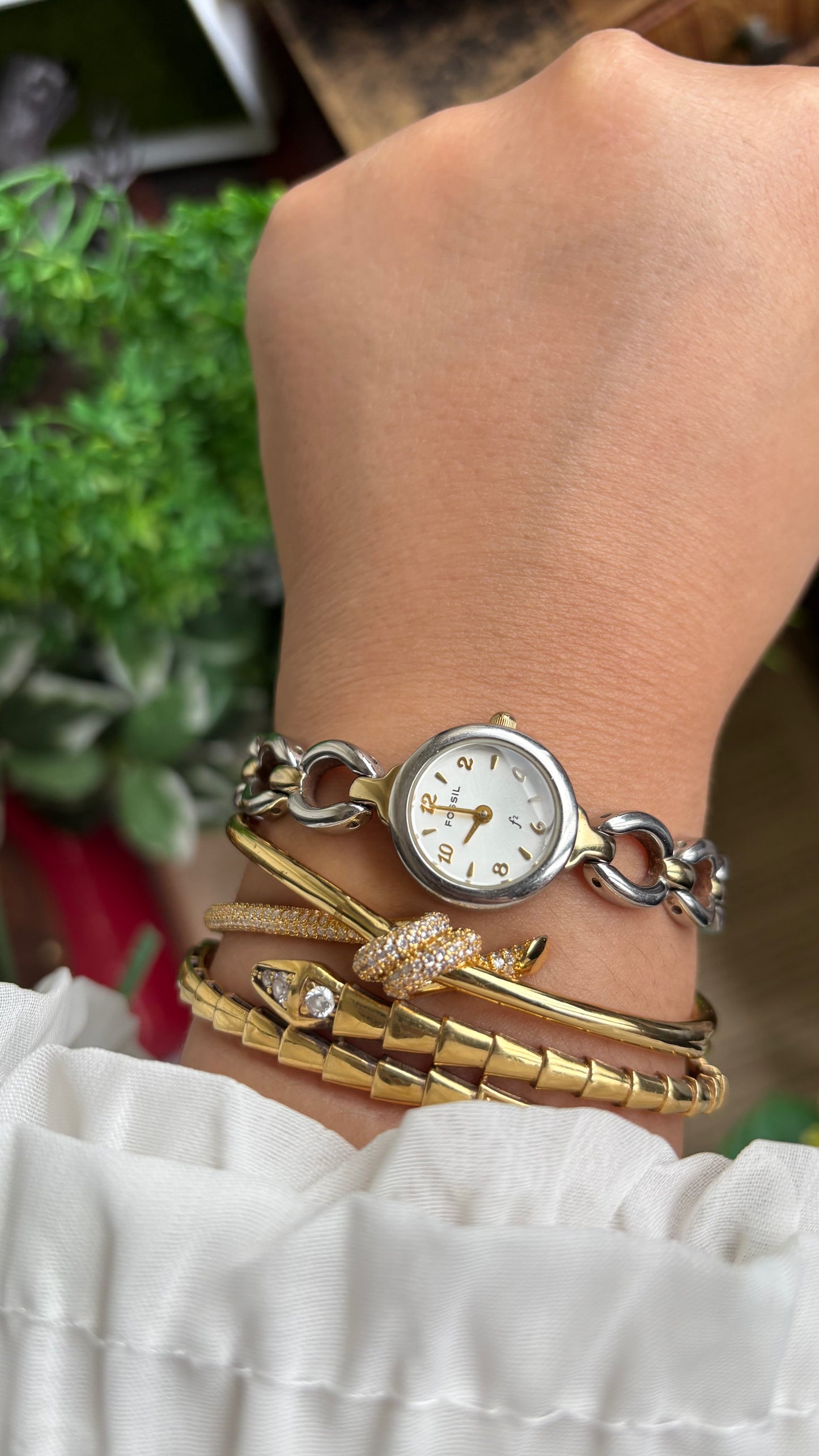 Vintage Fossil Watch in Two-Tone