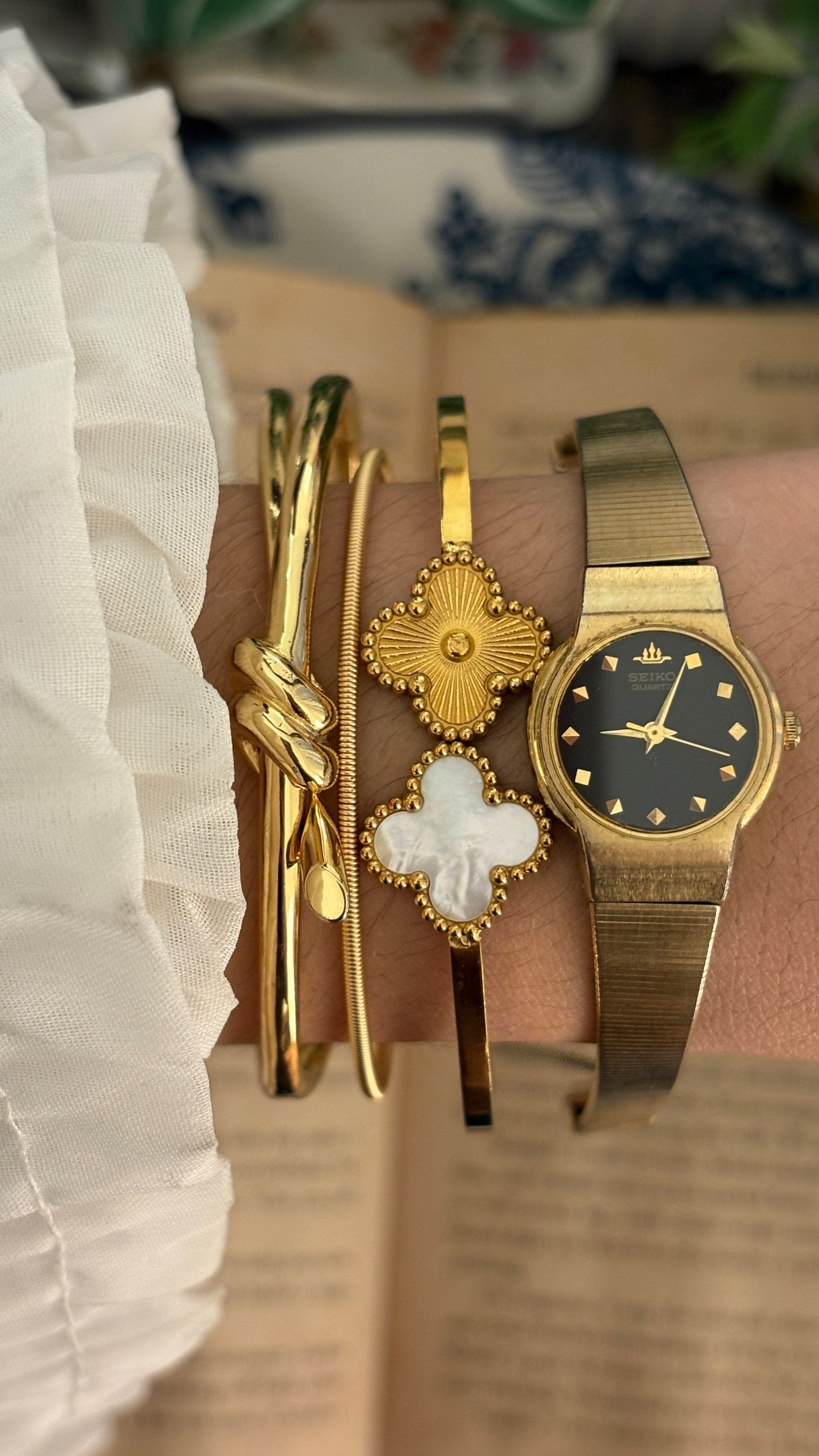 Rare Dainty Vintage Seiko Dress Watch in Gold Tone Quartz