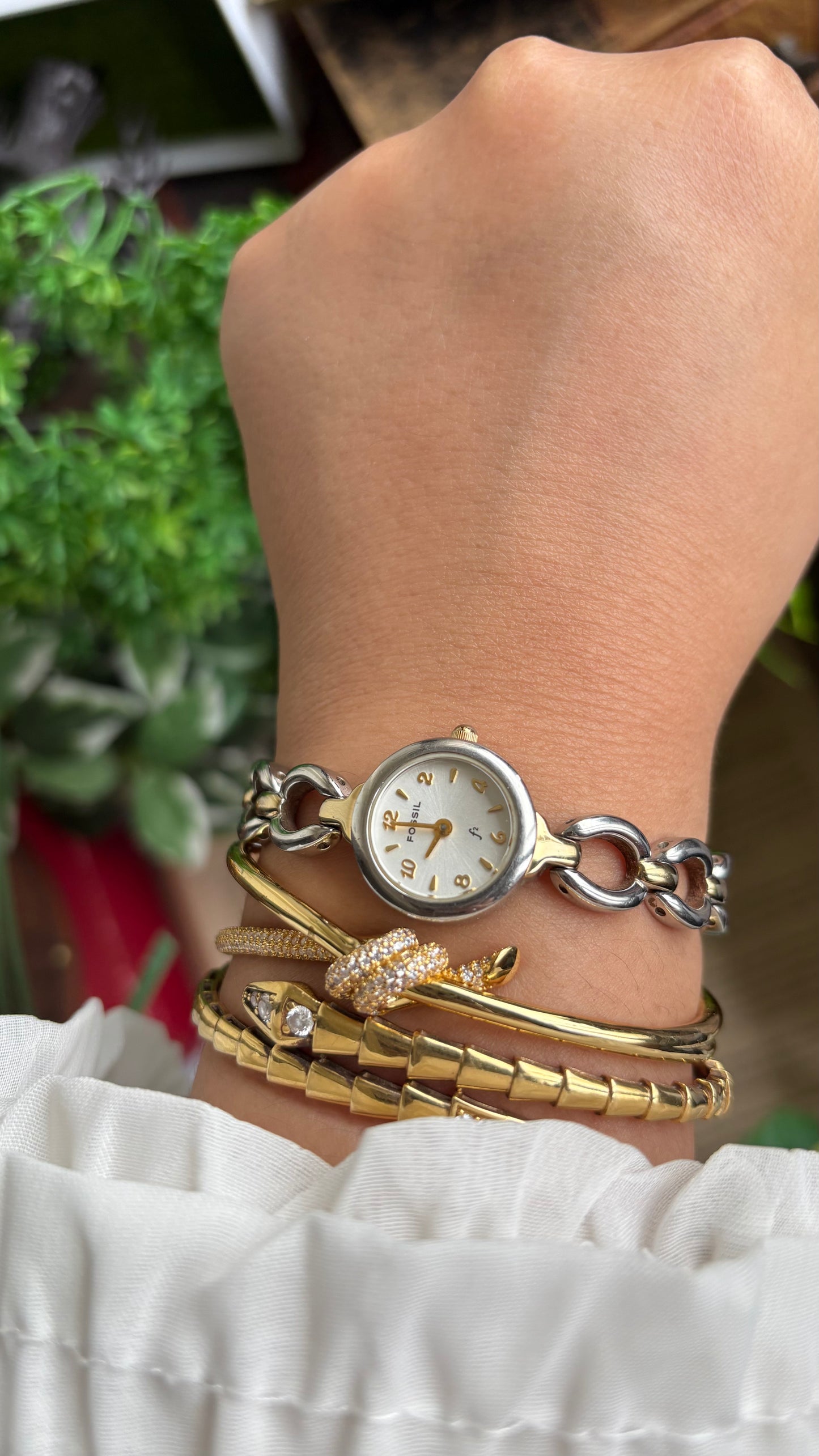 Vintage Fossil Watch in Two-Tone