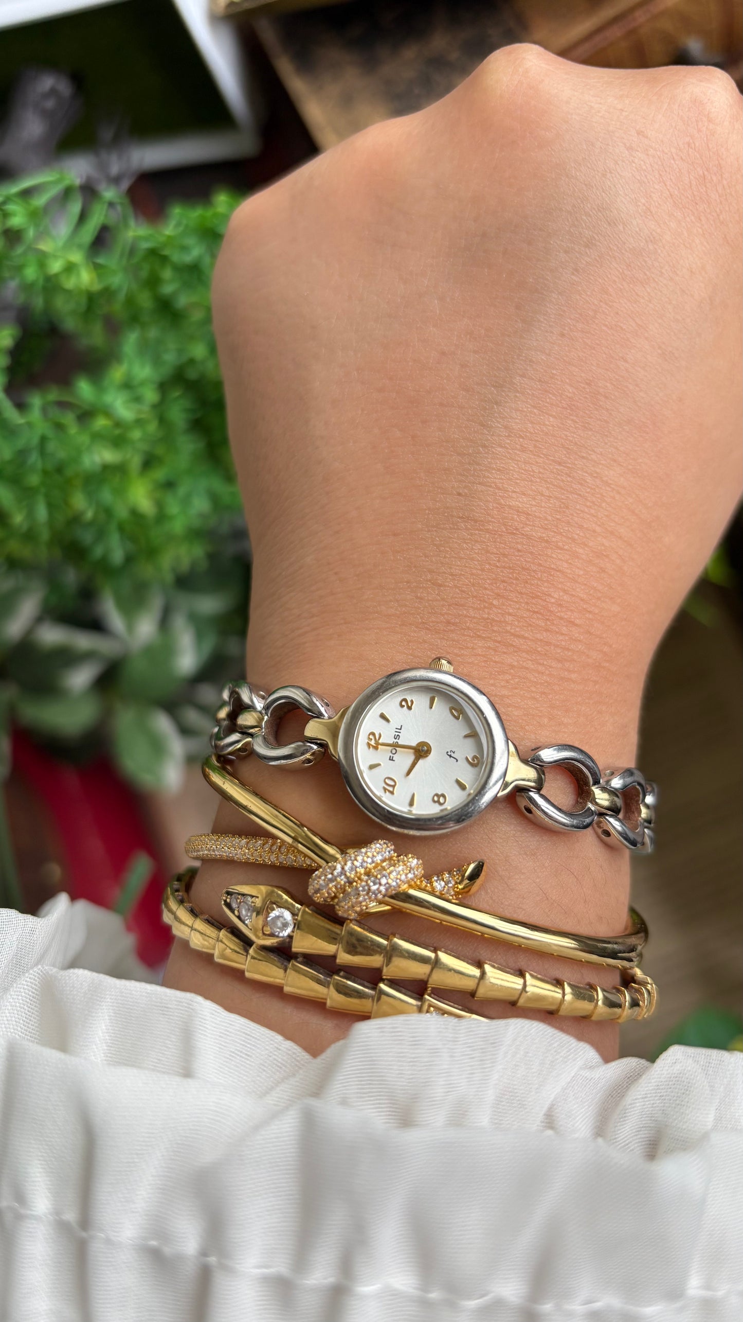 Vintage Fossil Watch in Two-Tone