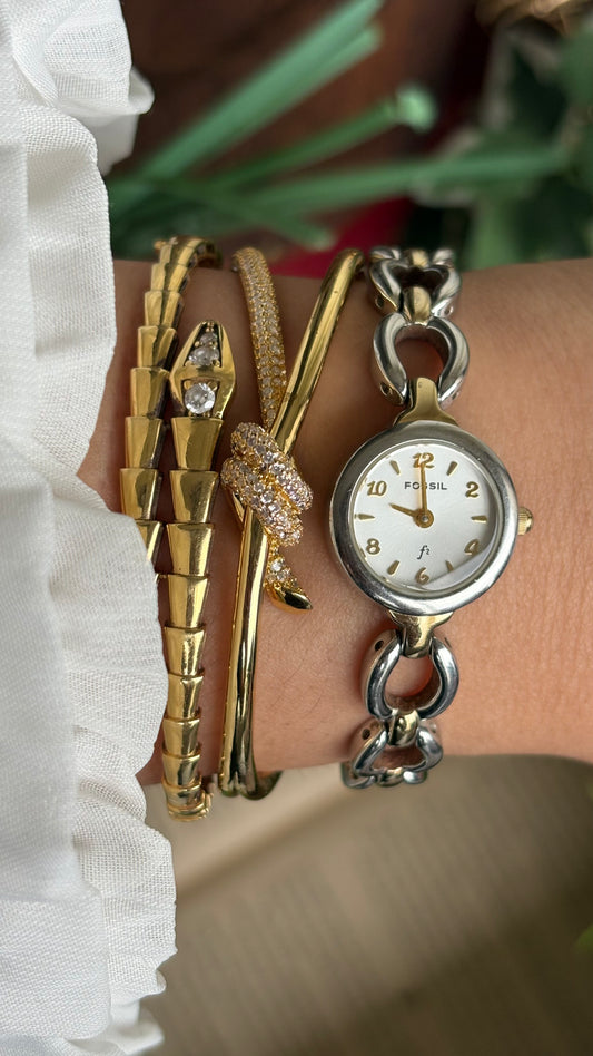Vintage Fossil Watch in Two-Tone