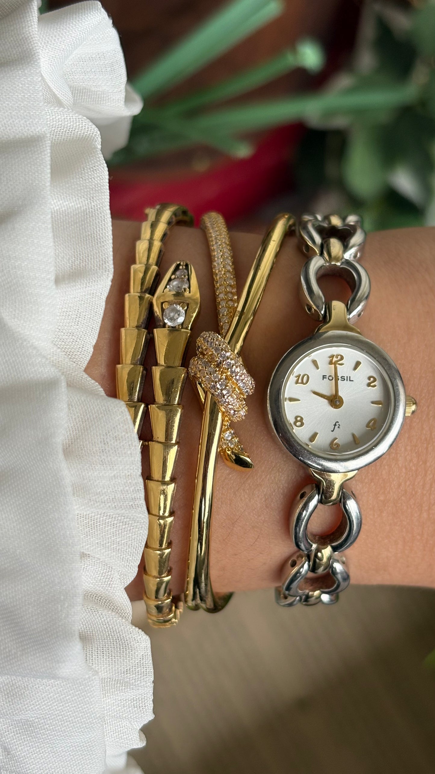 Vintage Fossil Watch in Two-Tone