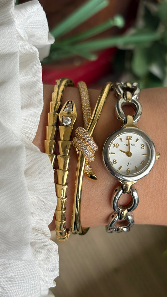 Vintage Fossil Watch in Two-Tone
