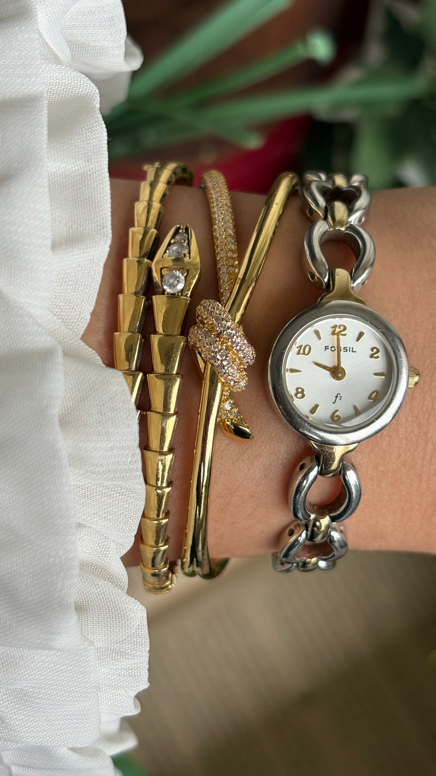 Vintage Fossil Watch in Two-Tone