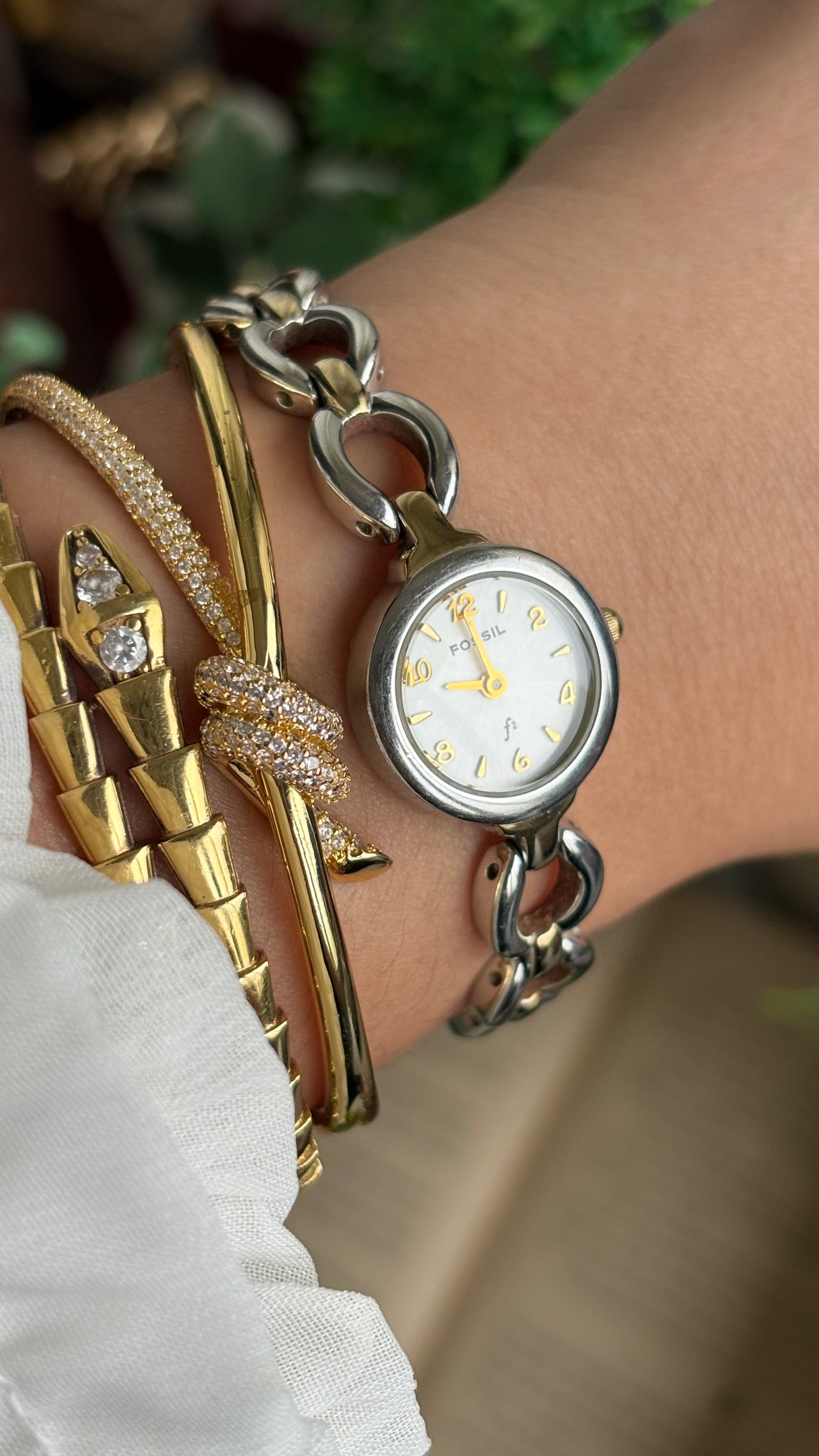 Vintage Fossil Watch in Two-Tone