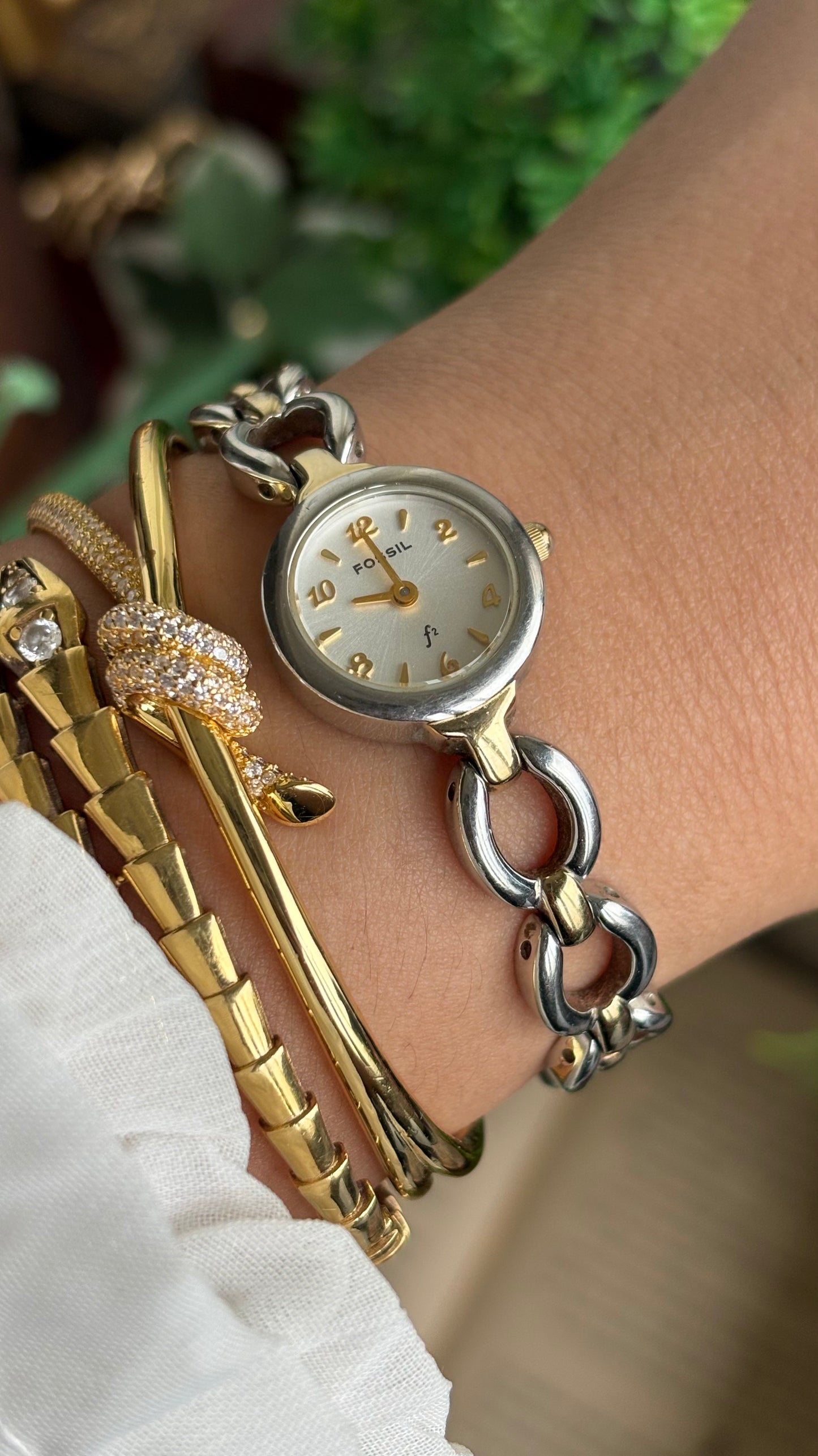 Vintage Fossil Watch in Two-Tone