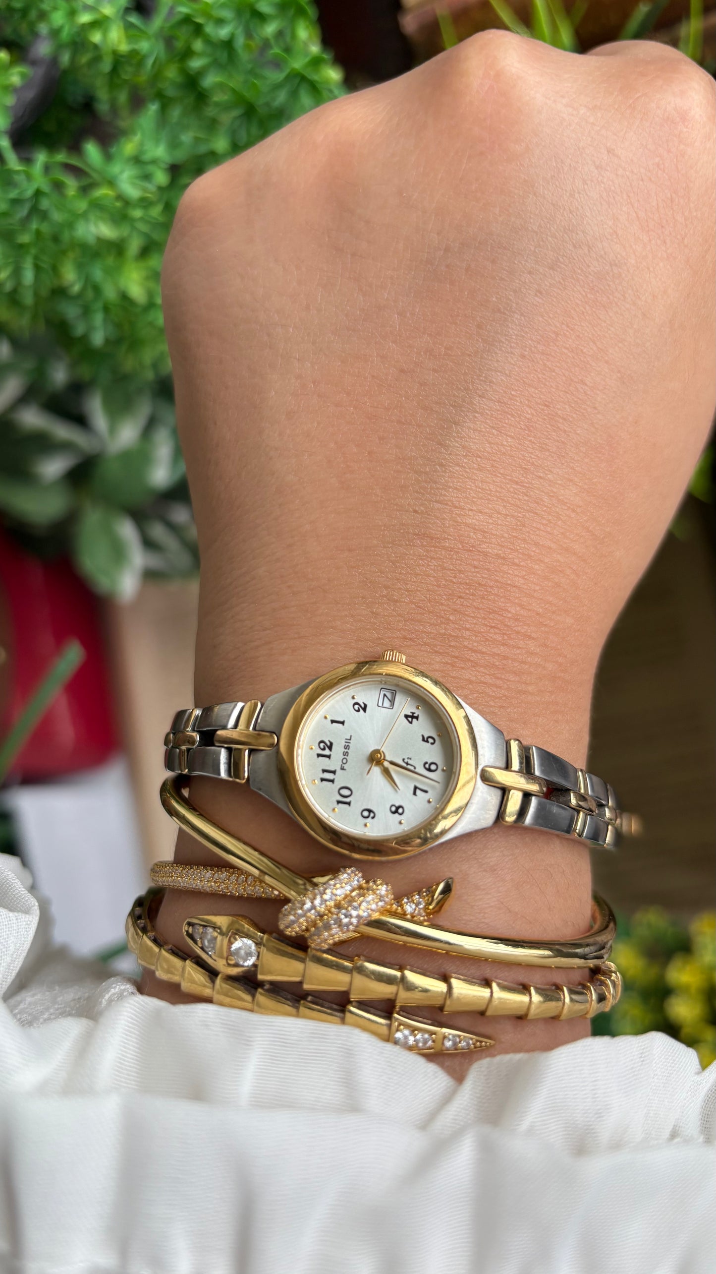 Vintage Fossil Watch in Two-Tone