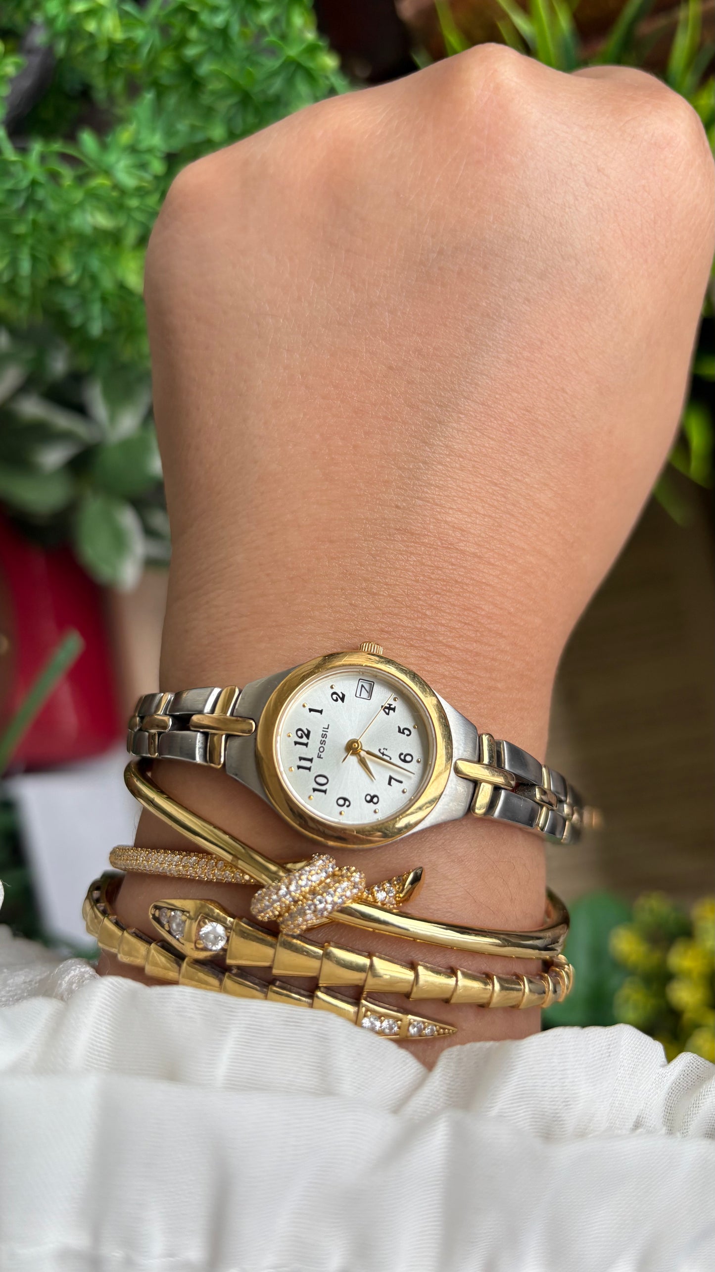 Vintage Fossil Watch in Two-Tone