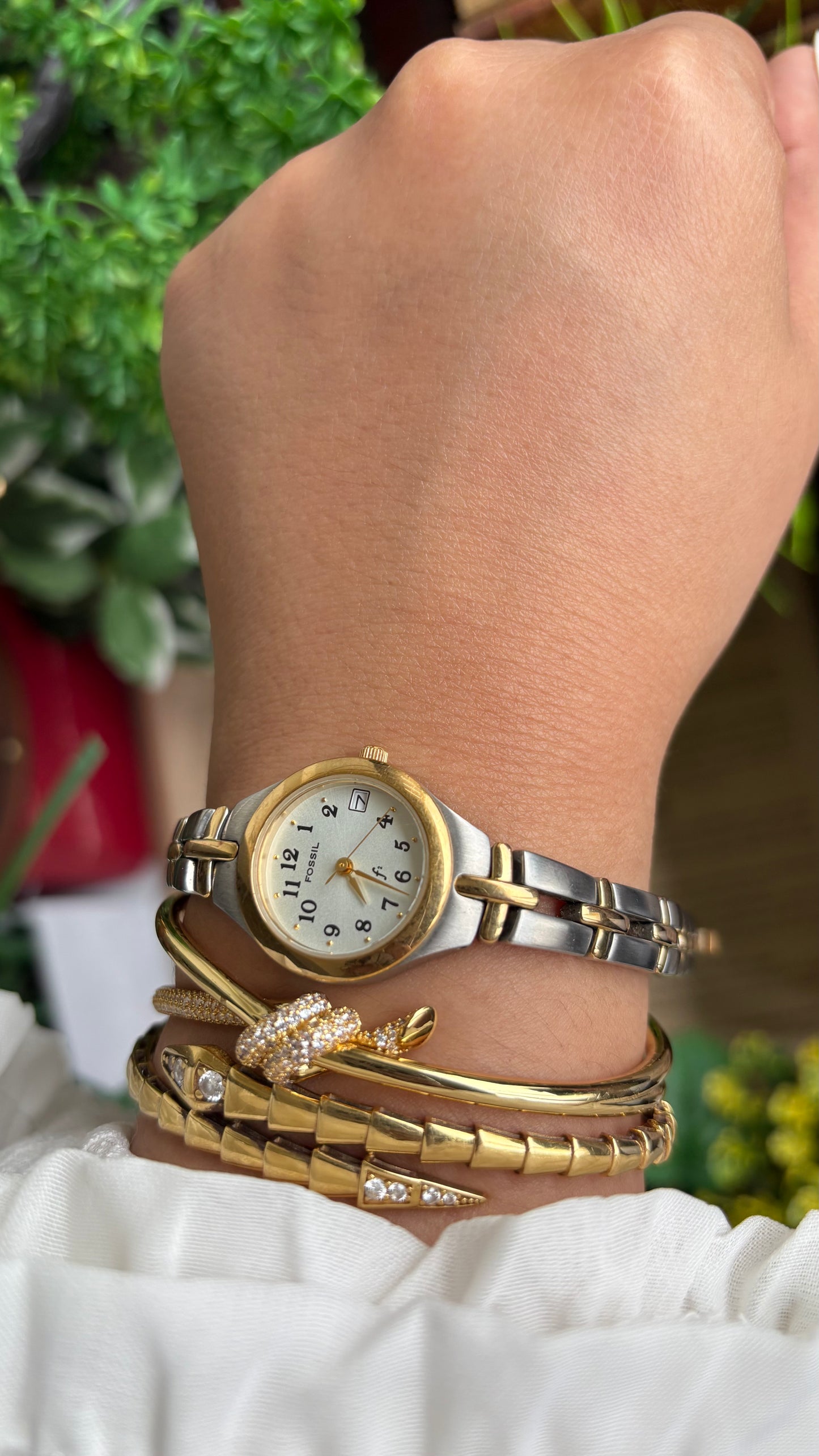 Vintage Fossil Watch in Two-Tone